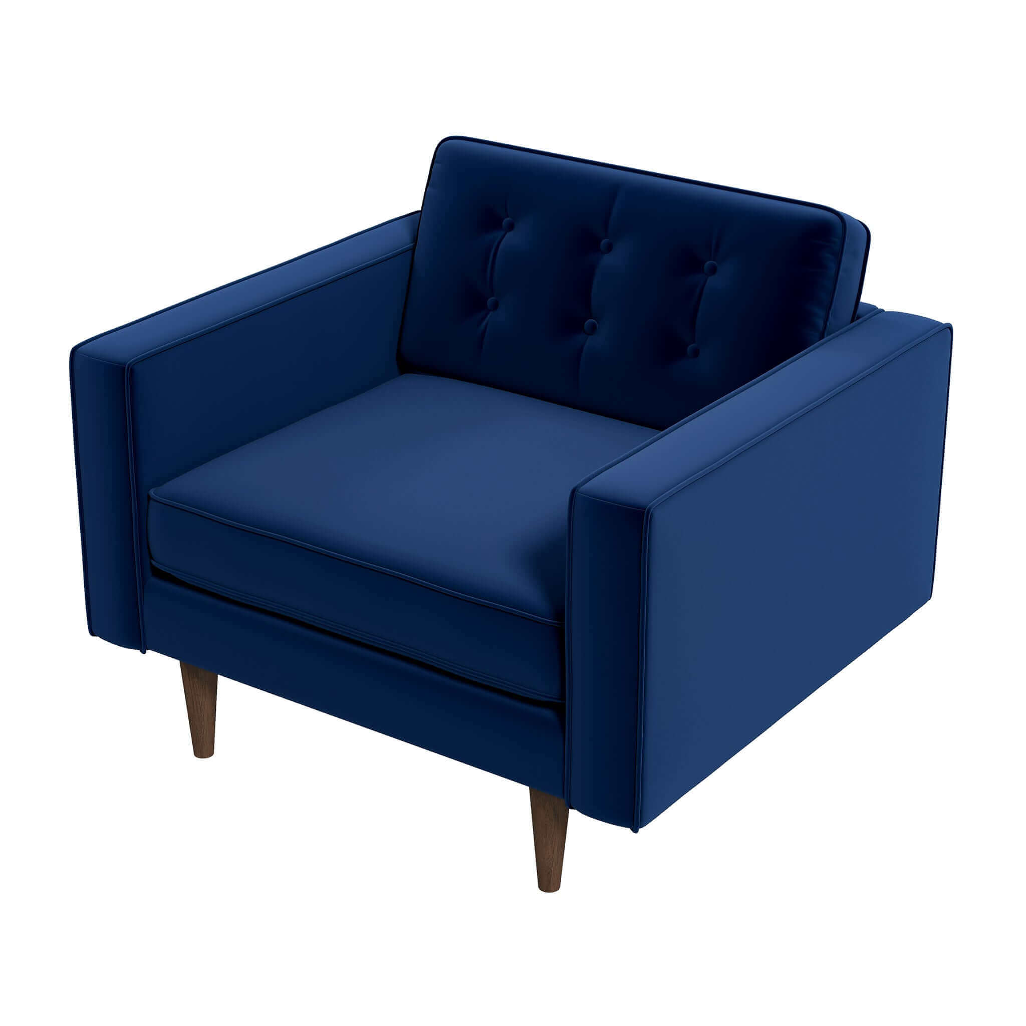 Casey  Blue Velvet Lounge Chair