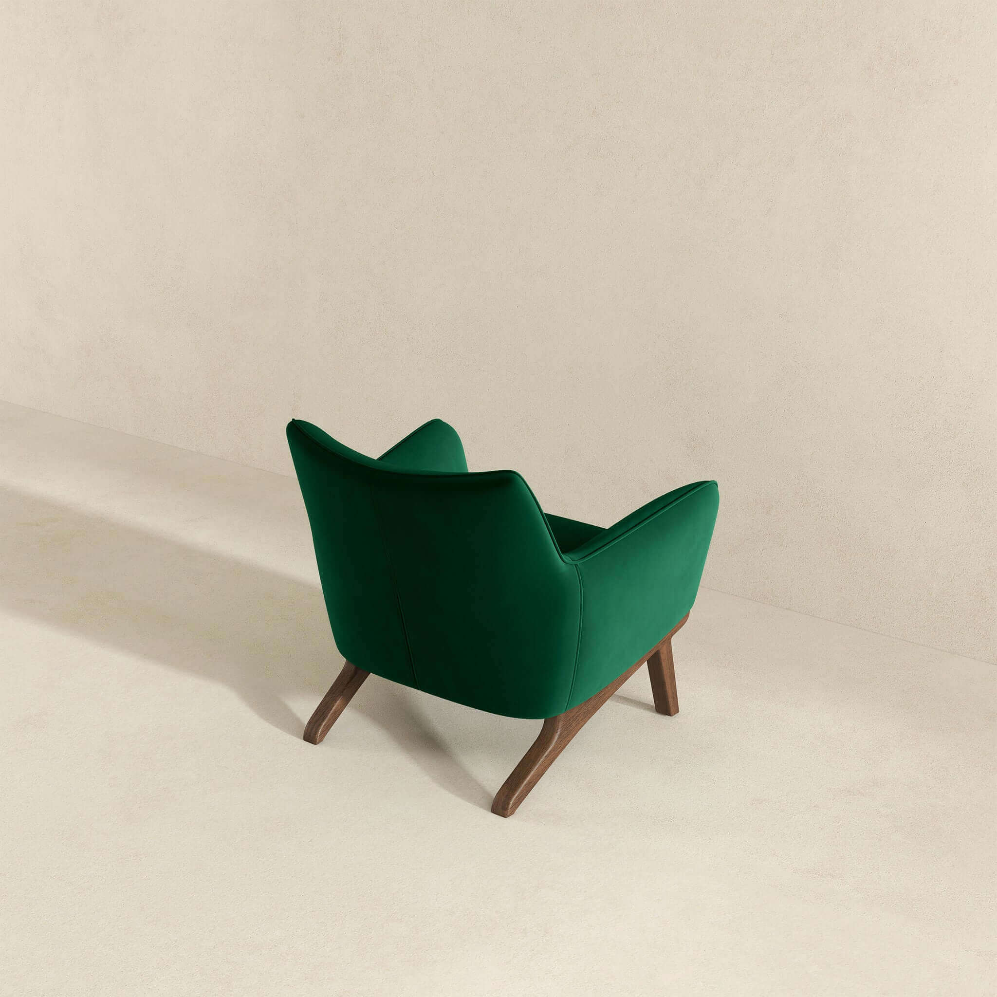 Brayden Mid Century Modern Dark Green Velvet Armchair