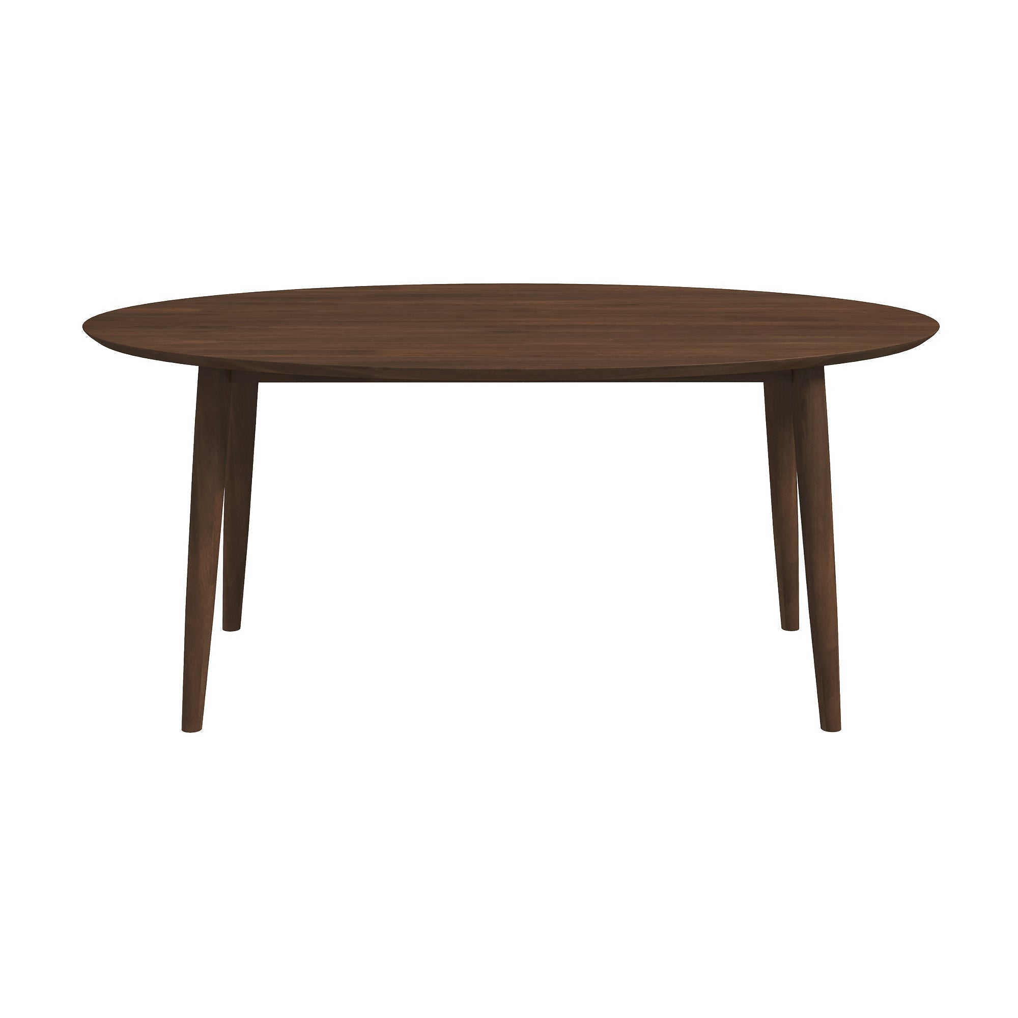 #Color_Walnut  Ada Mid Century Modern Style Solid Wood Oval Dining Table