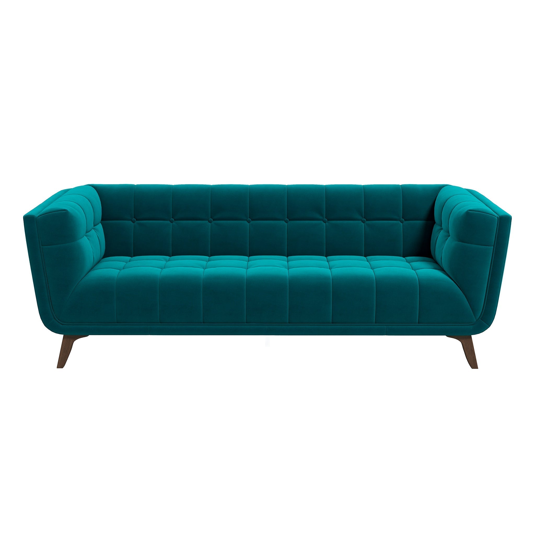 #Color_Teal Velvet Addison Large Sofa 84"