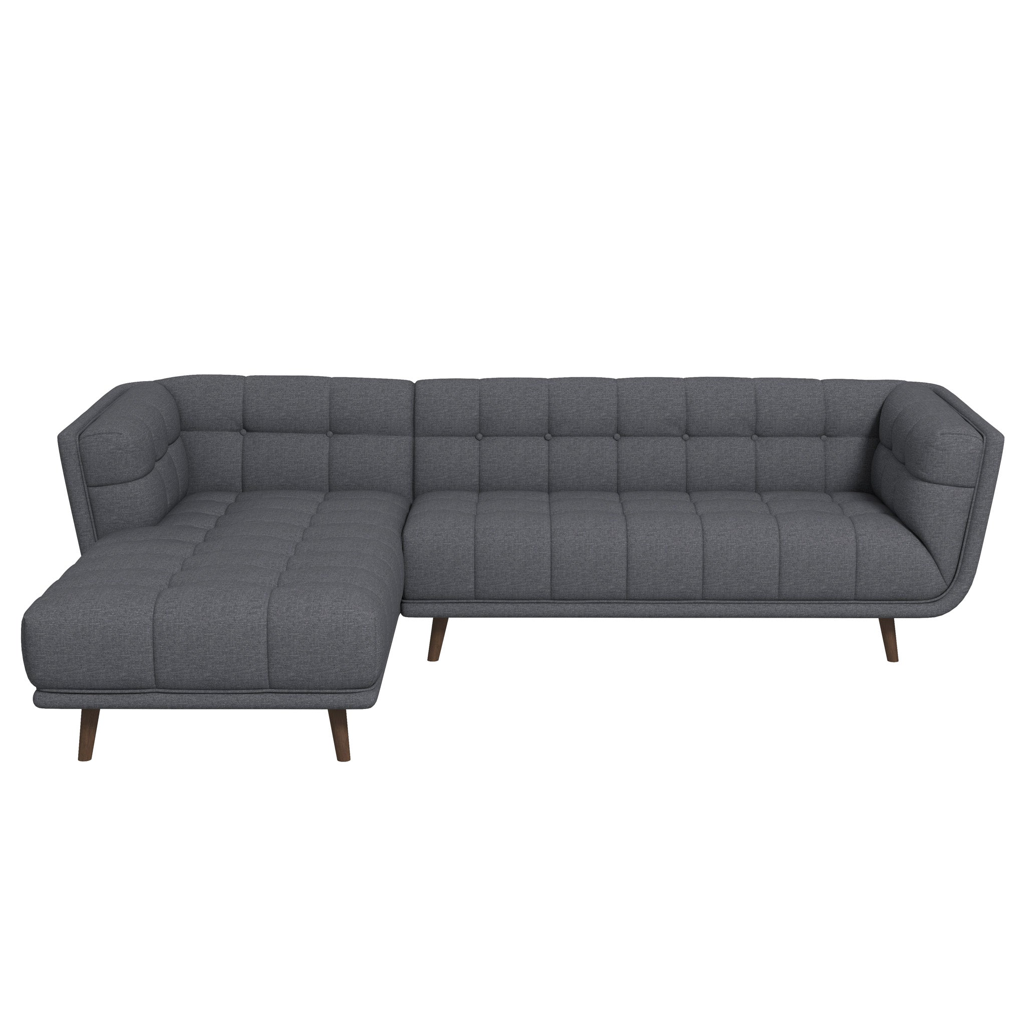 #Color_Grey Fabric Addison Left Sectional Sofa