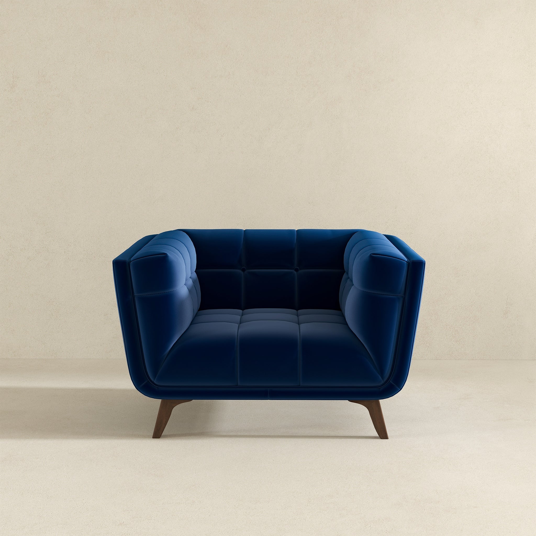 Addison Lounge Chair(Dark Blue Velvet)