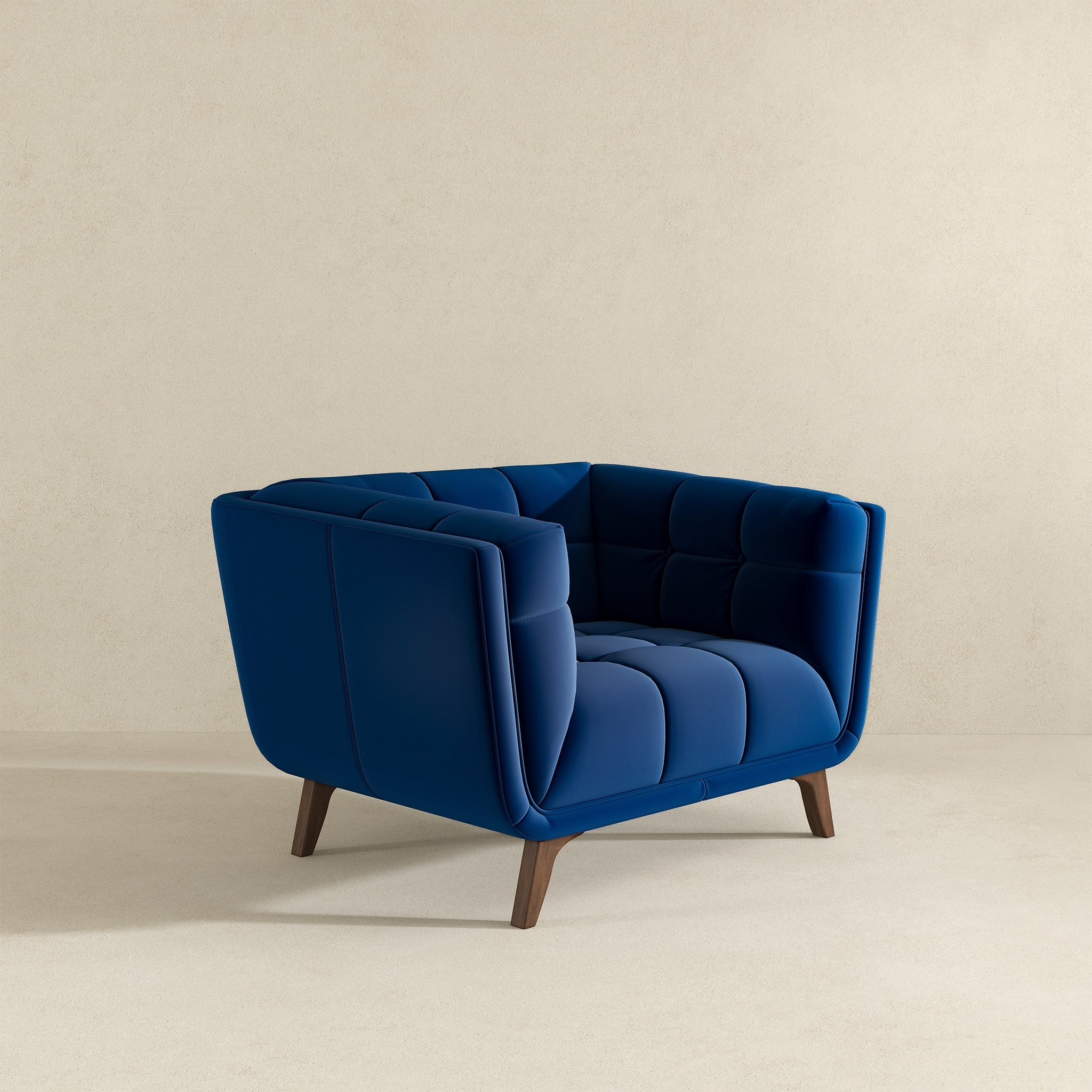 Addison Dark Blue Velvet Lounge Chair