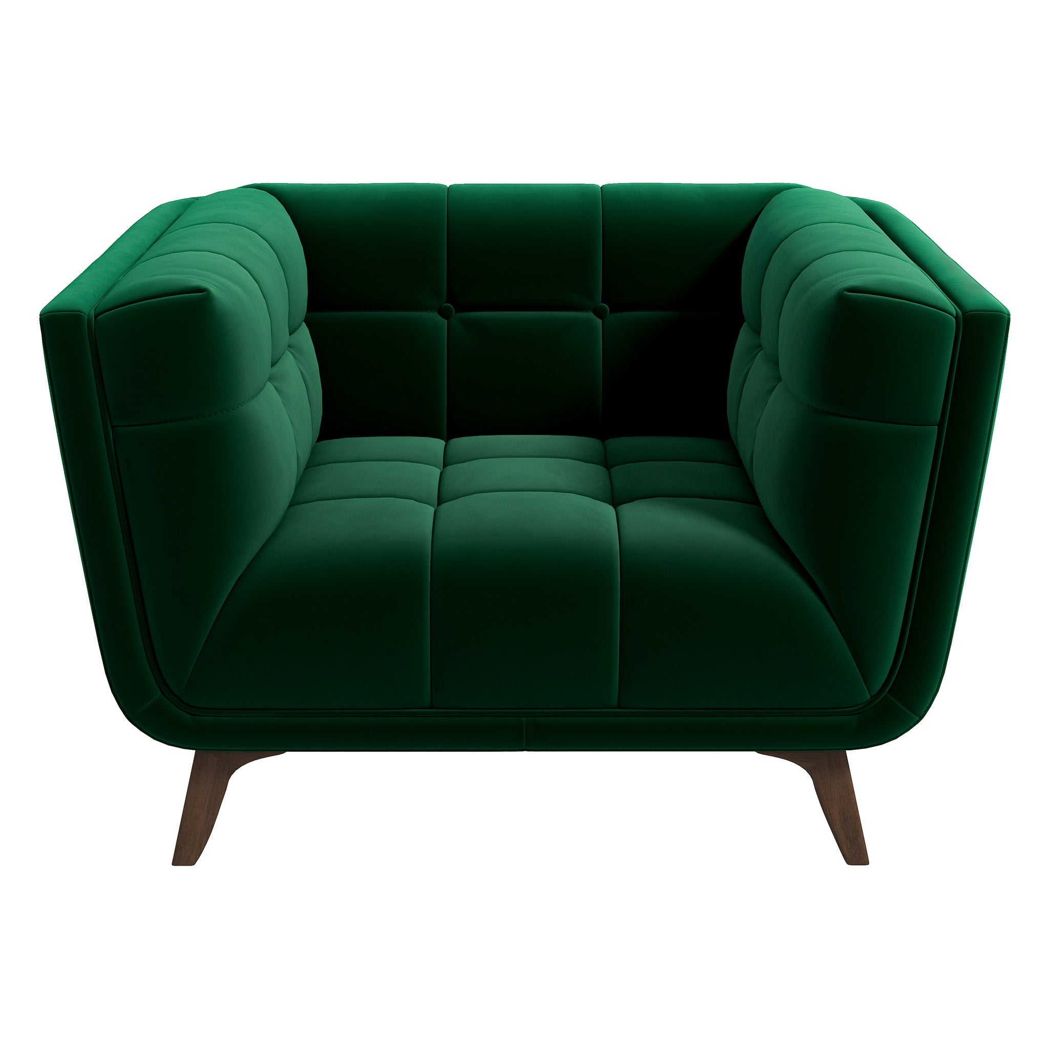 Addison Lounge Chair (Dark Green Velvet)