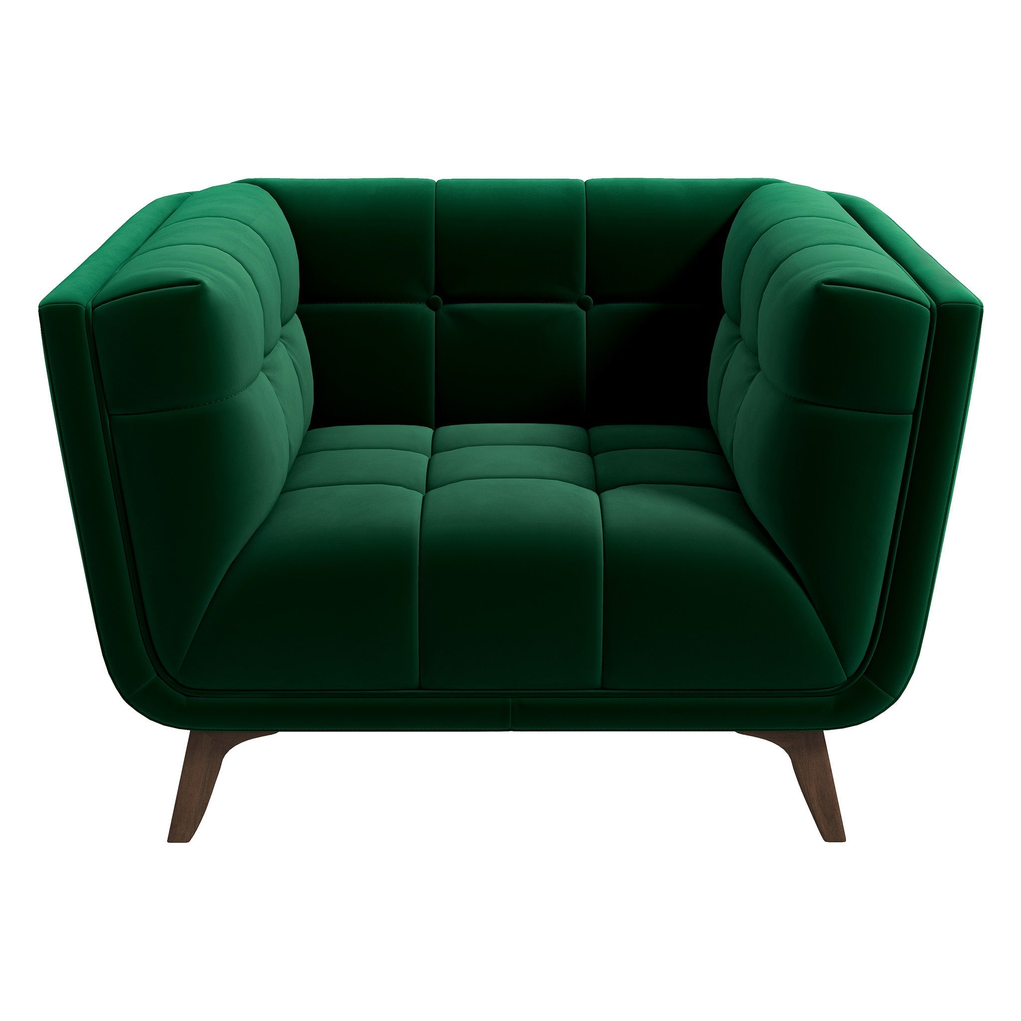 #Color_Dark Green Velvet Addison Mid Century Modern Light Grey Fabric Lounge Chair