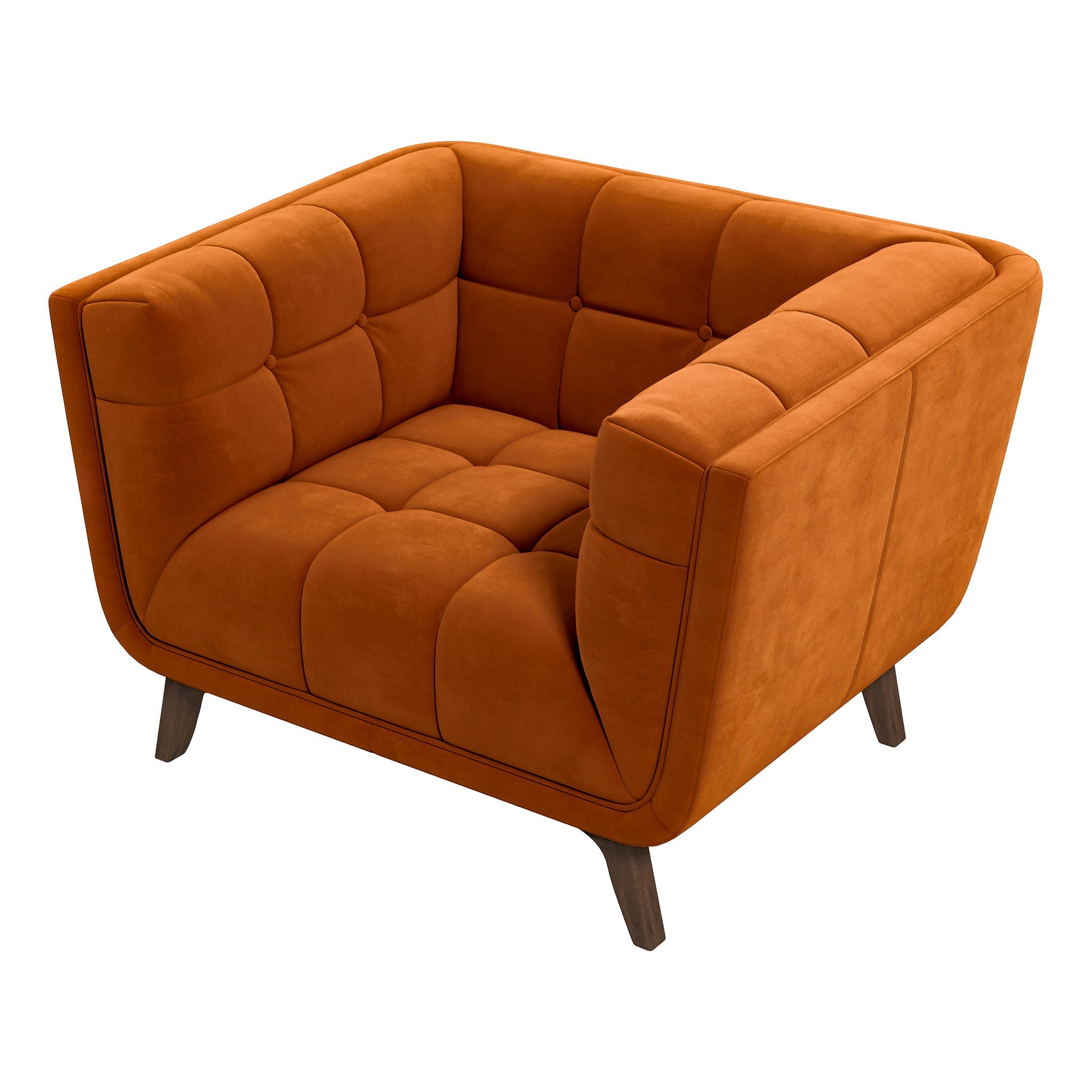 Addison Lounge Chair (Burnt Orange Velvet)