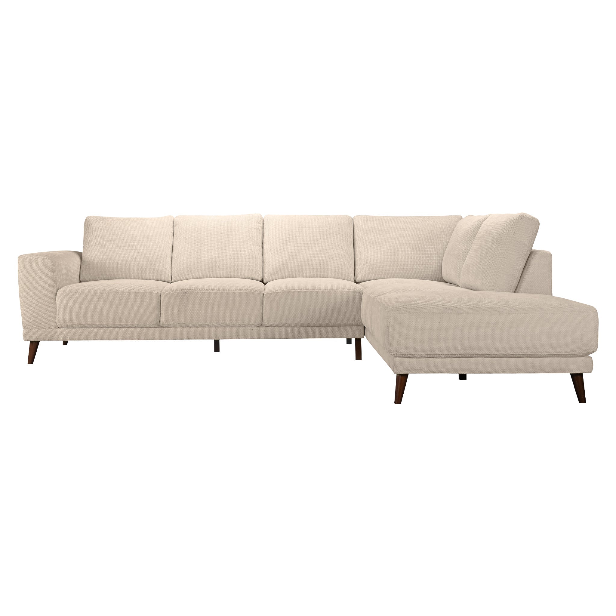 #Color_Right Amara Sectional Cream Fabric Sofa