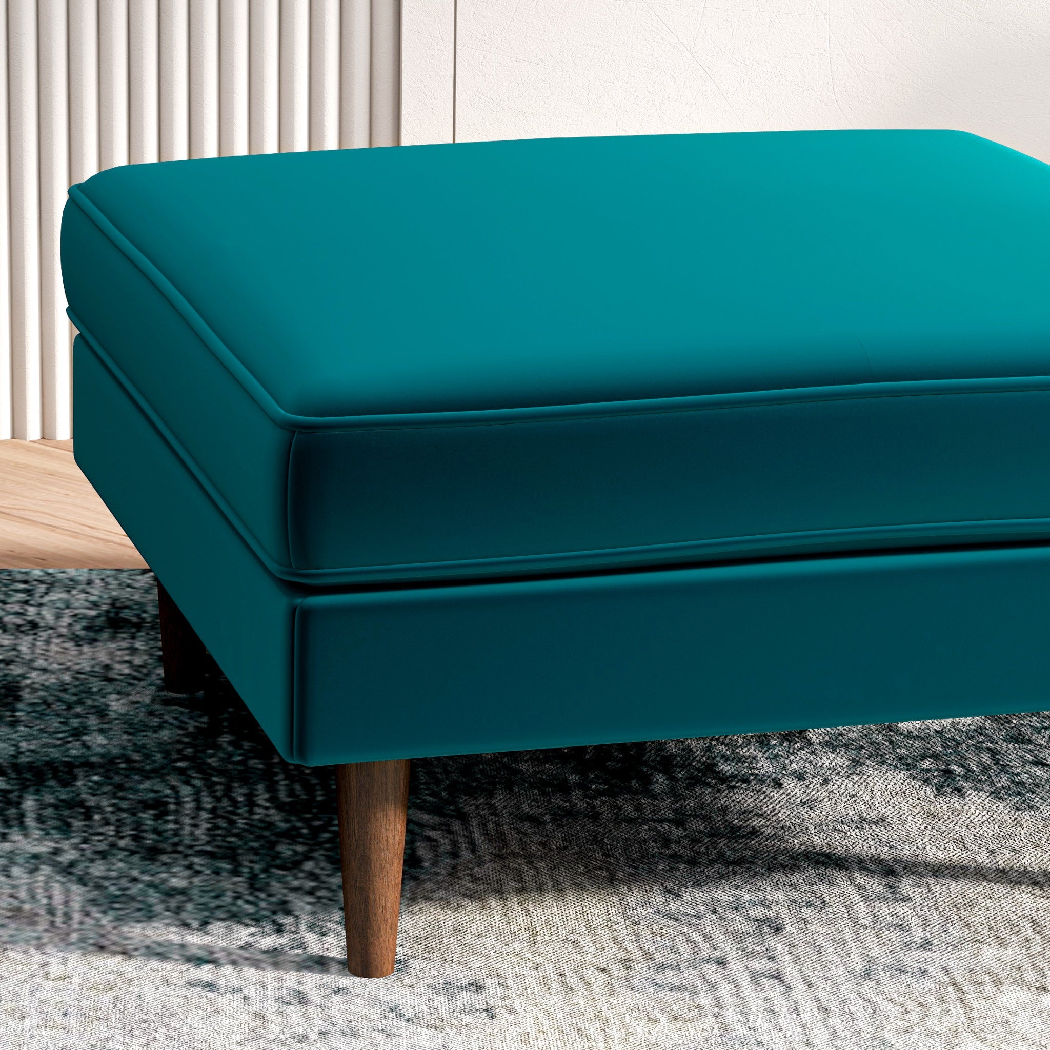 Amber  Square Upholstered Ottoman