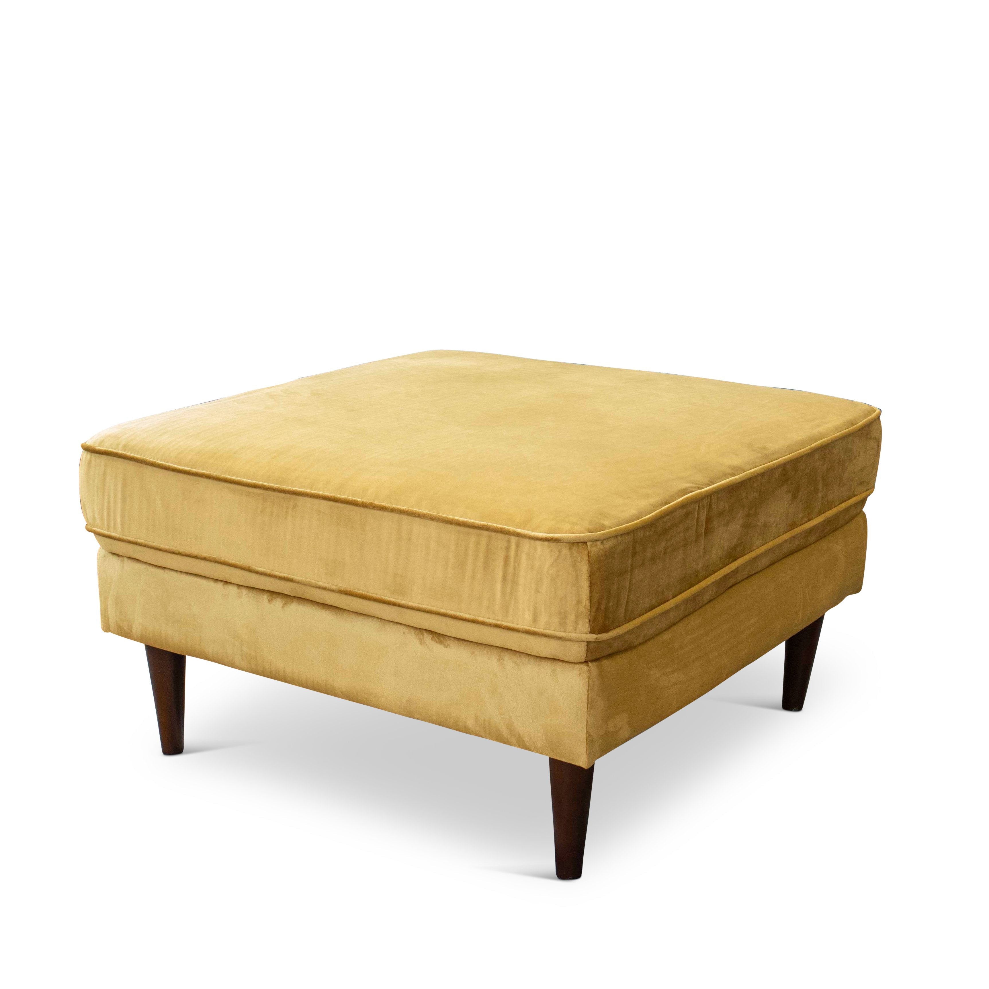 Amber  Square Upholstered Ottoman