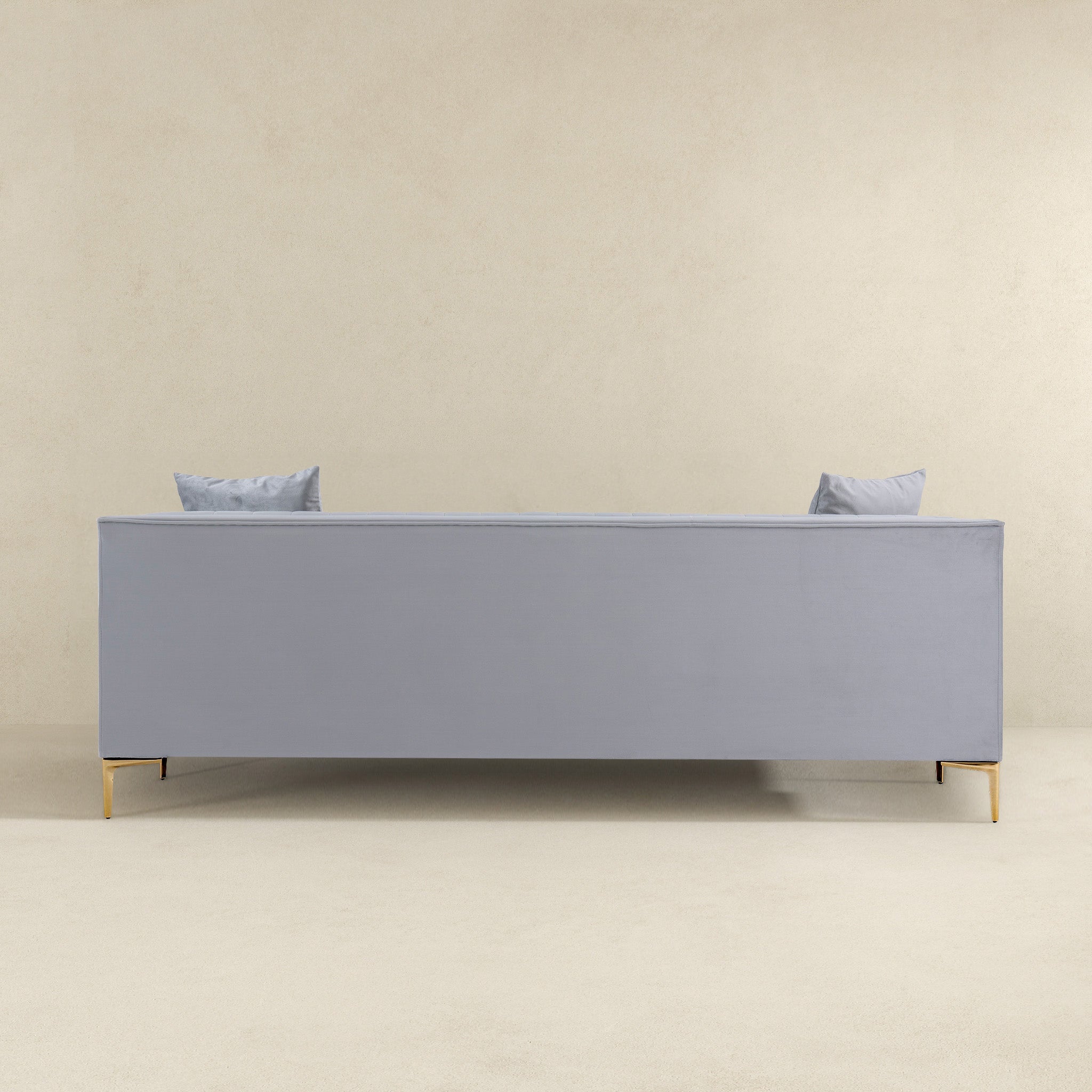 Angelina Sofa 91" (Light Grey Velvet)