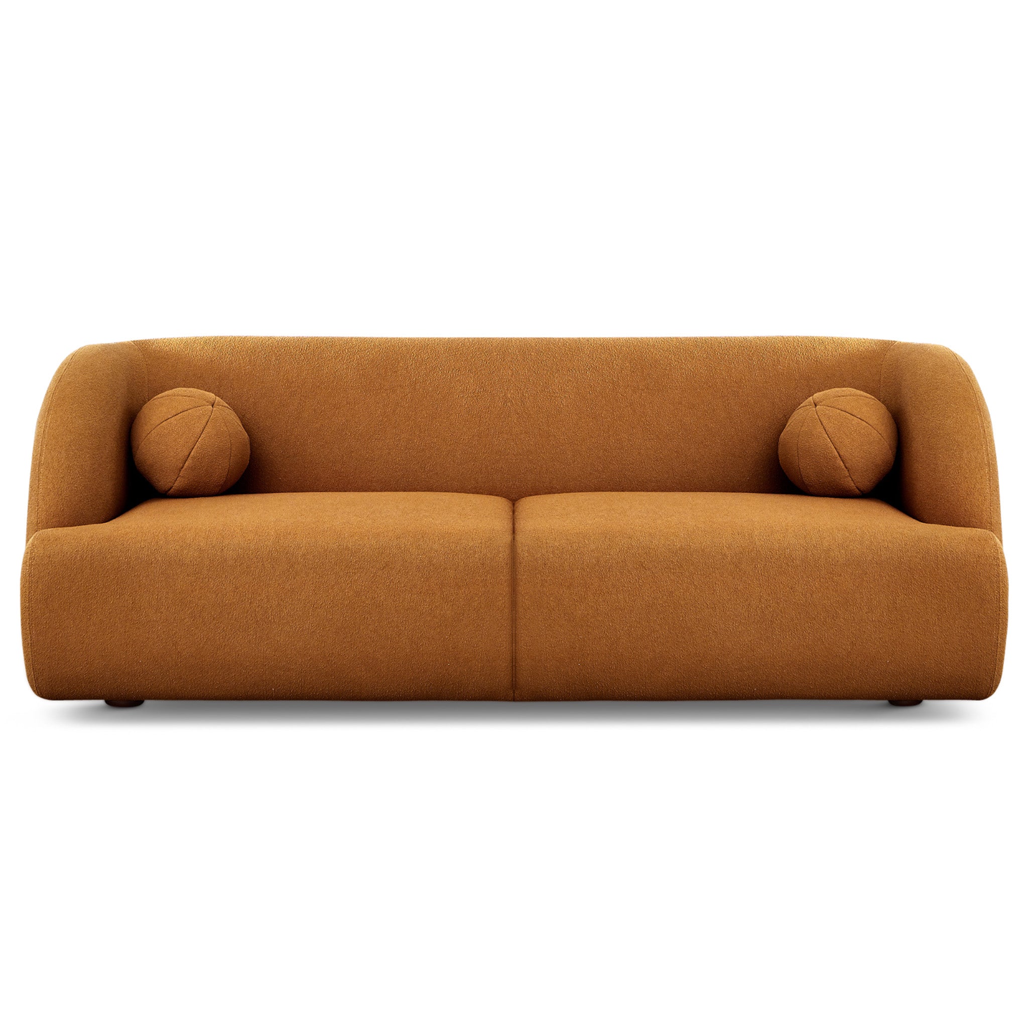 #Color_Orange Boucle Sofa Anna