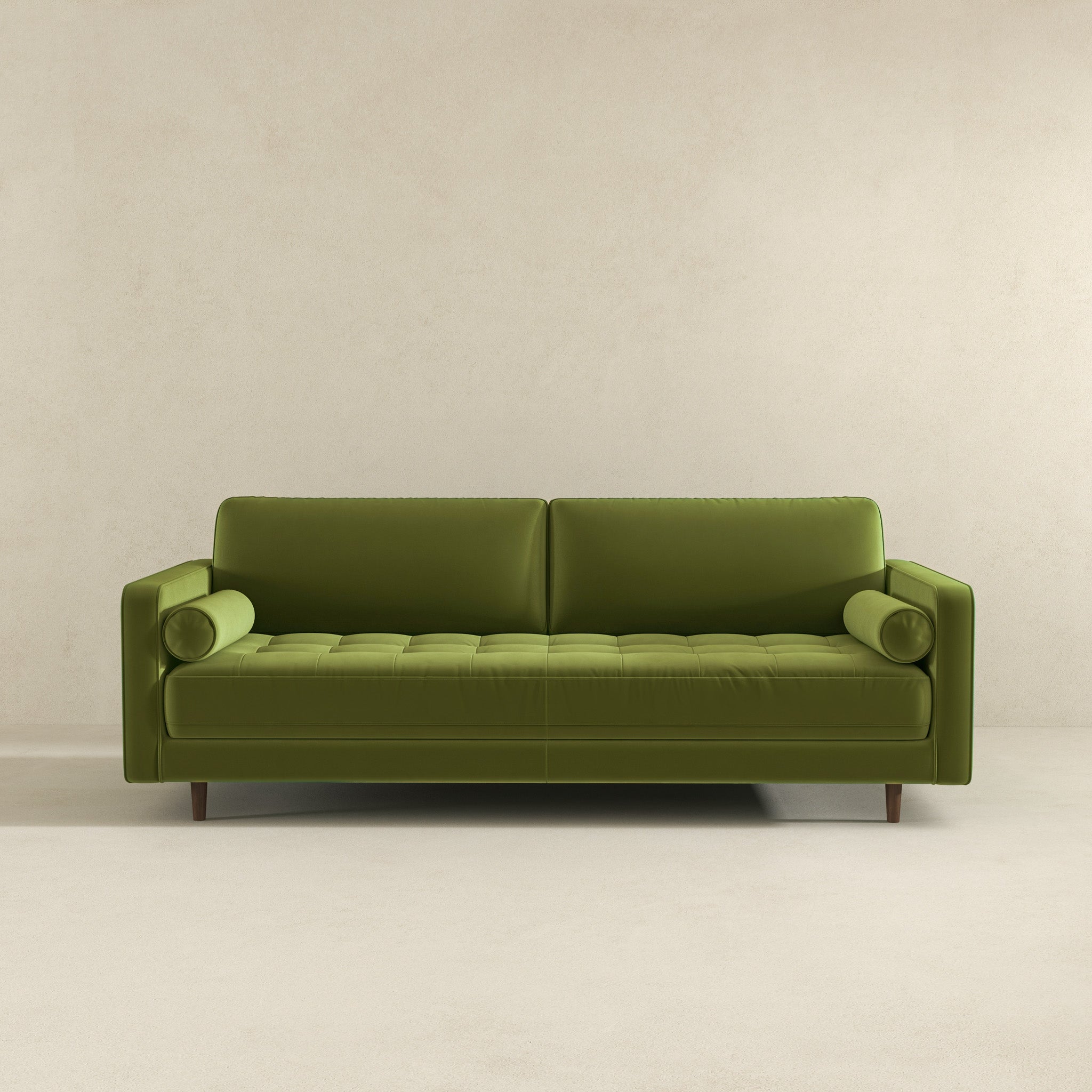 Anthony Pistachio Green Pillow Back Velvet Sofa