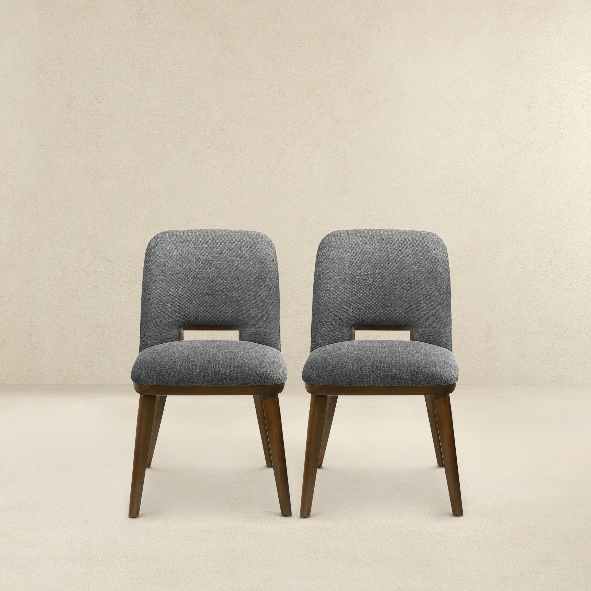 Blake Dark Grey Fabric Dining Chair (Set Of 2)