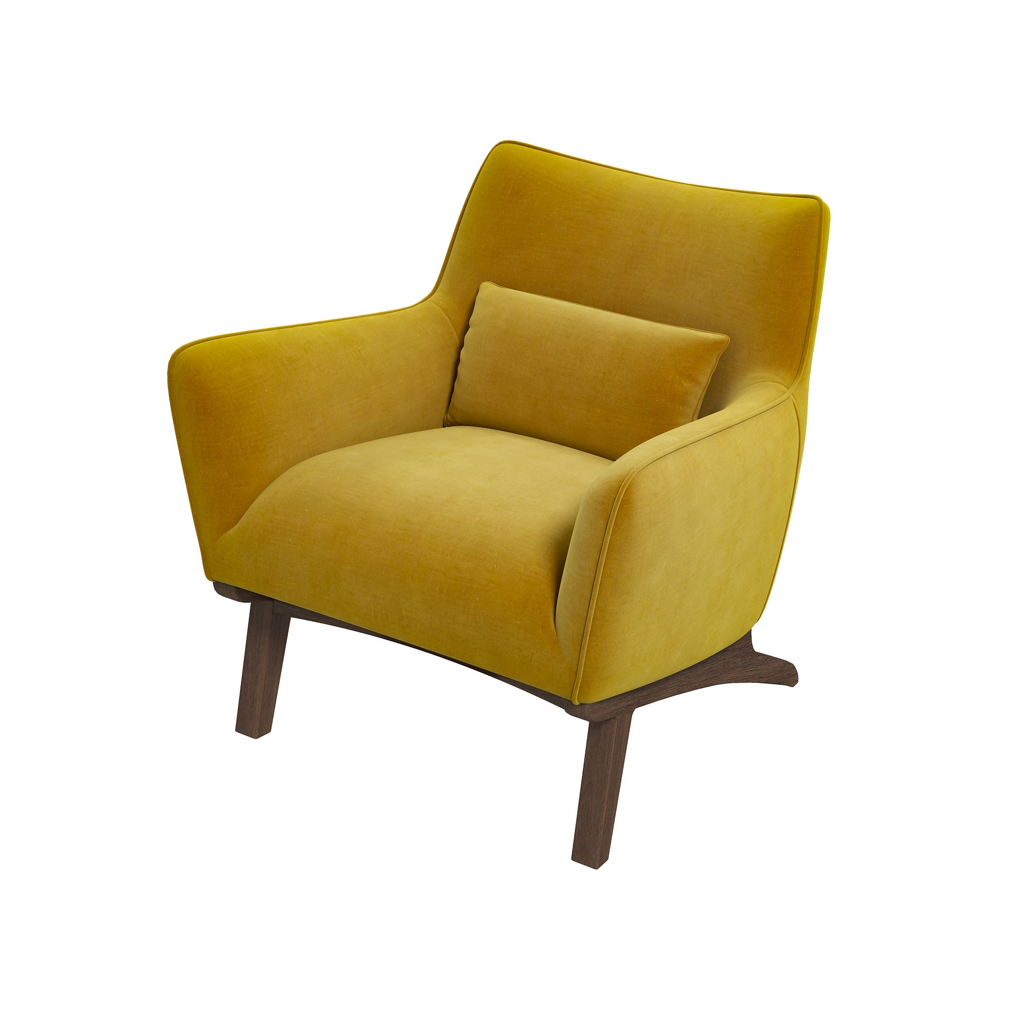 Brayden Lounge Chair (Gold - Velvet)