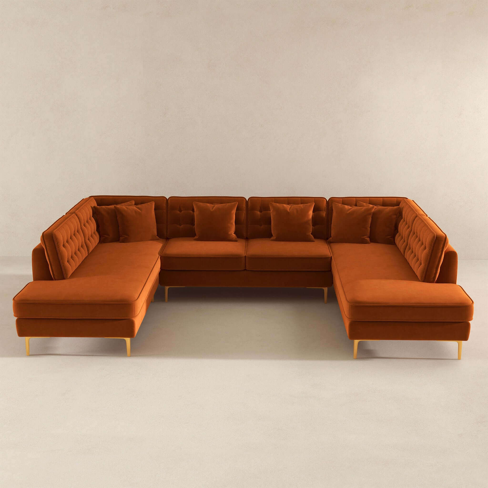 Brooke Velvet U Shape Corner Sofa