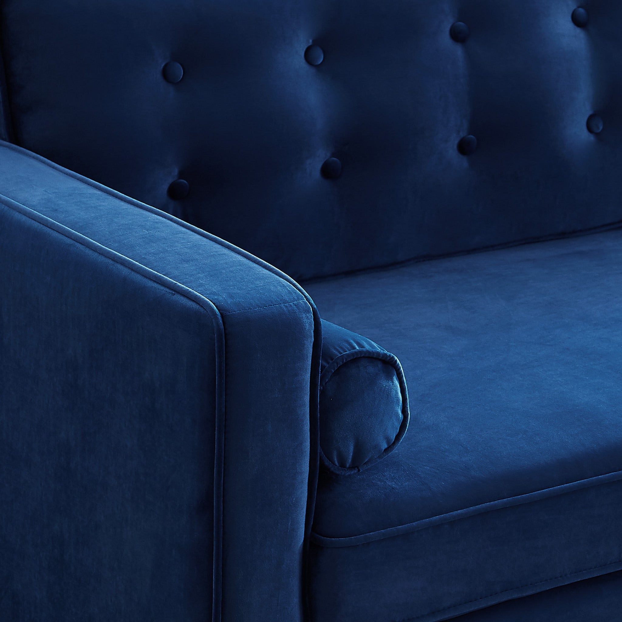 Casey Blue Velvet Loveseat