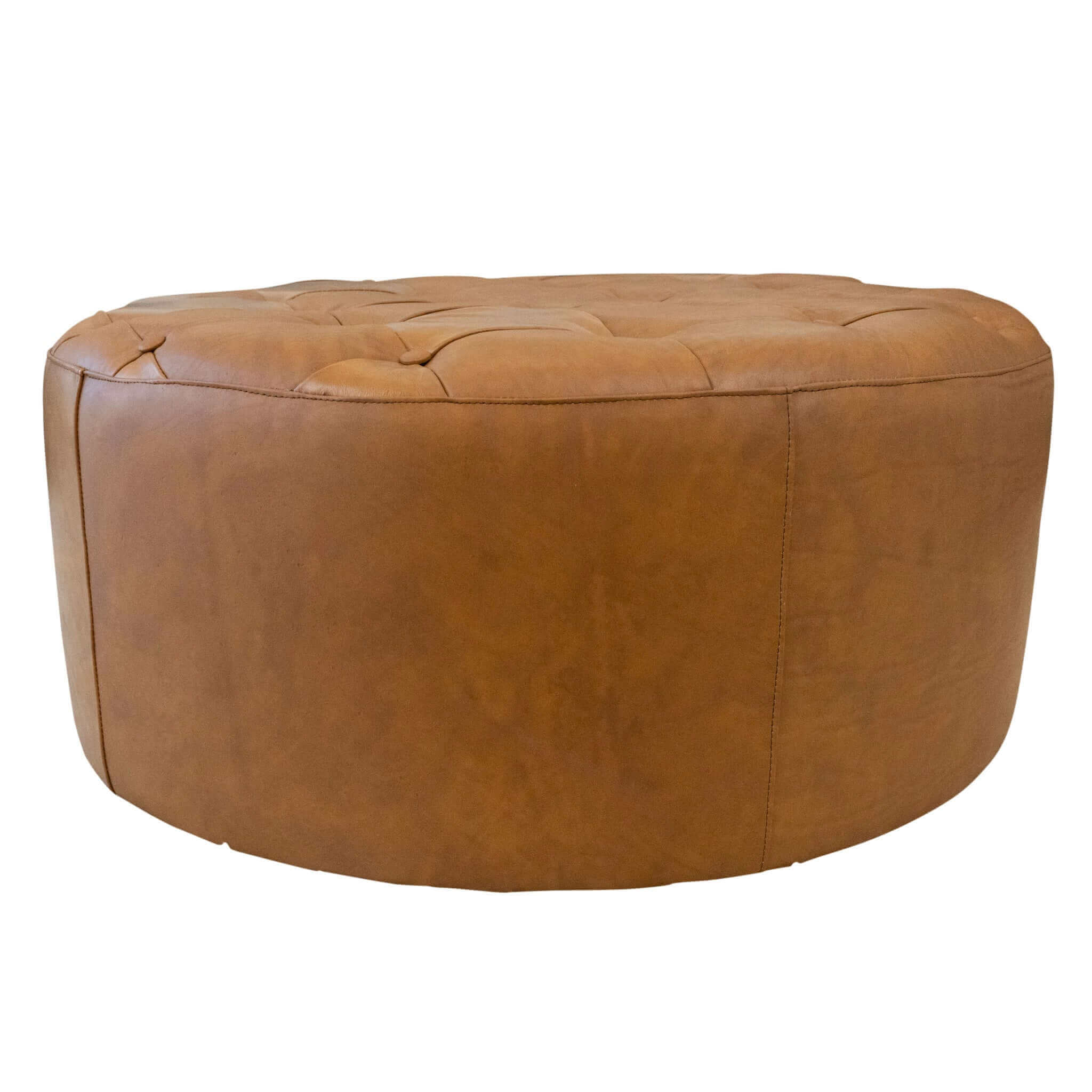 Seletar  Tan Leather Ottoman