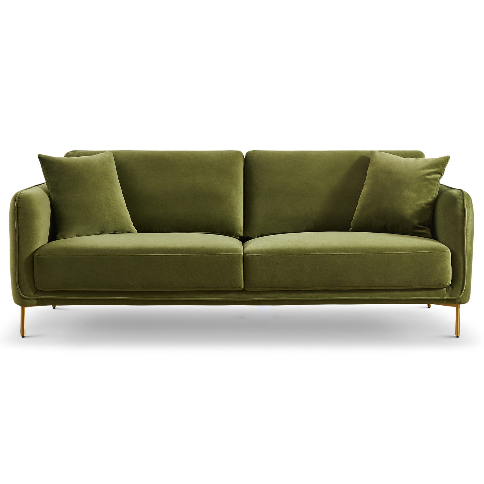 Danton Olive Green Velvet Sofa