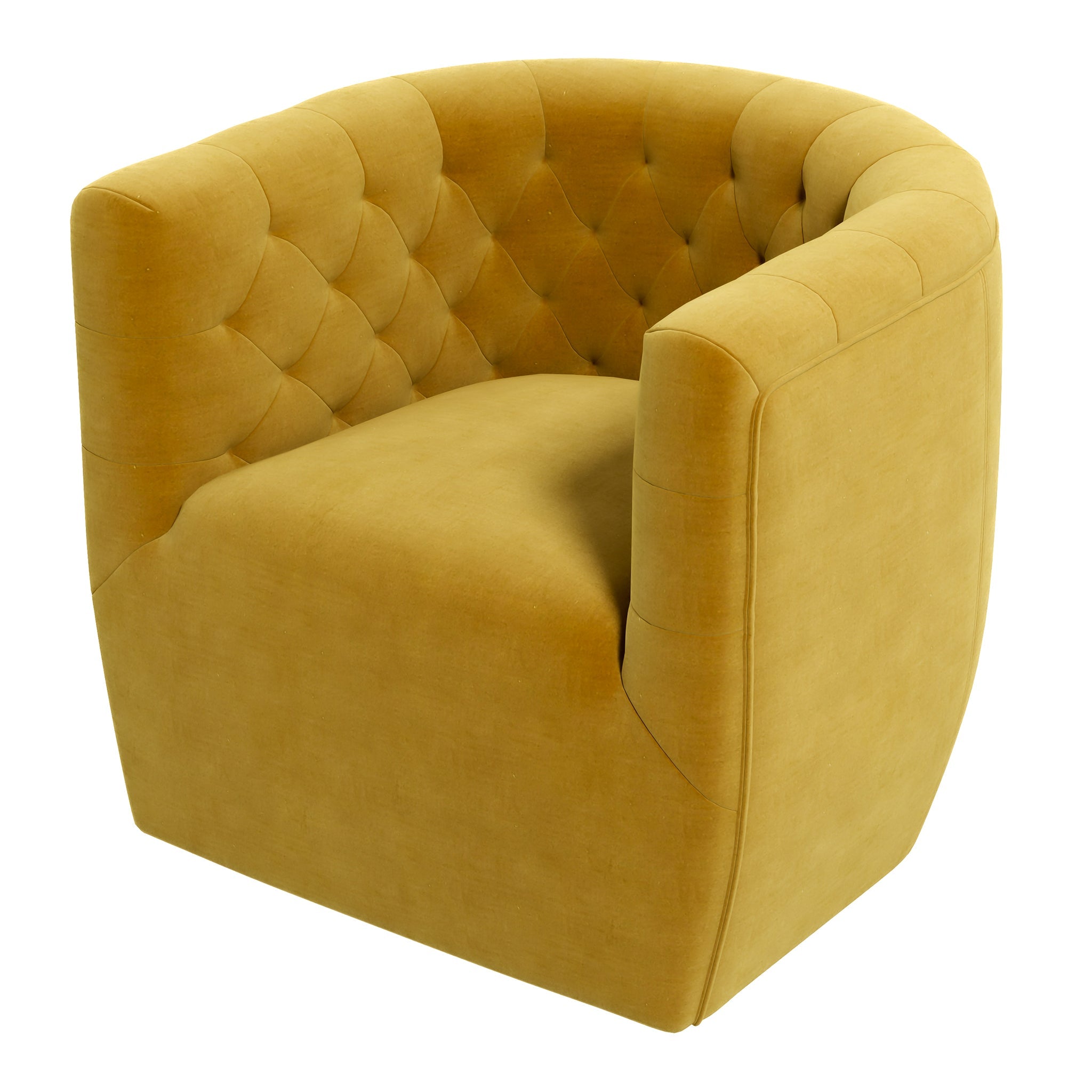 Delaney Gold Velvet Swivel Chair