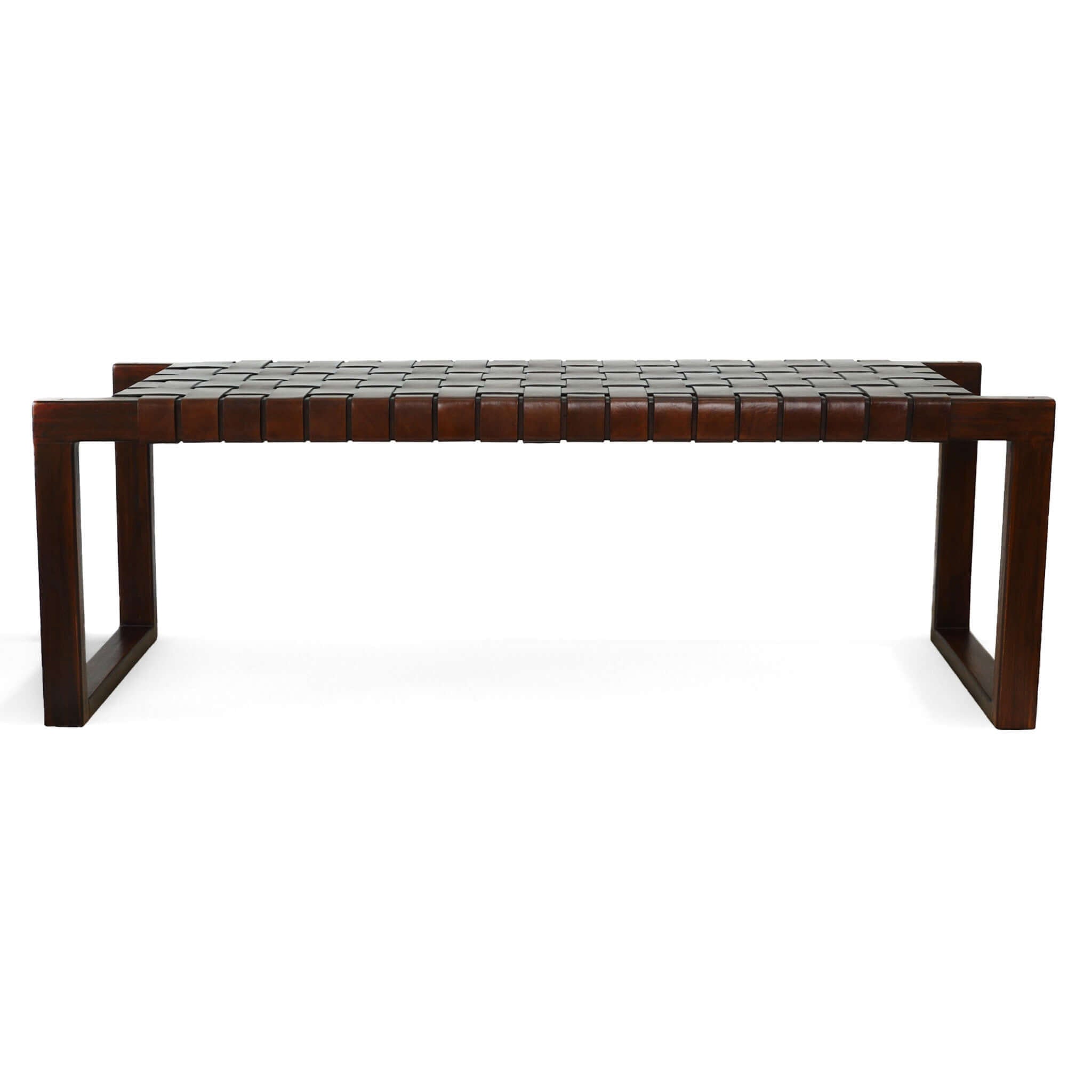 Christina Tan Leather Bench