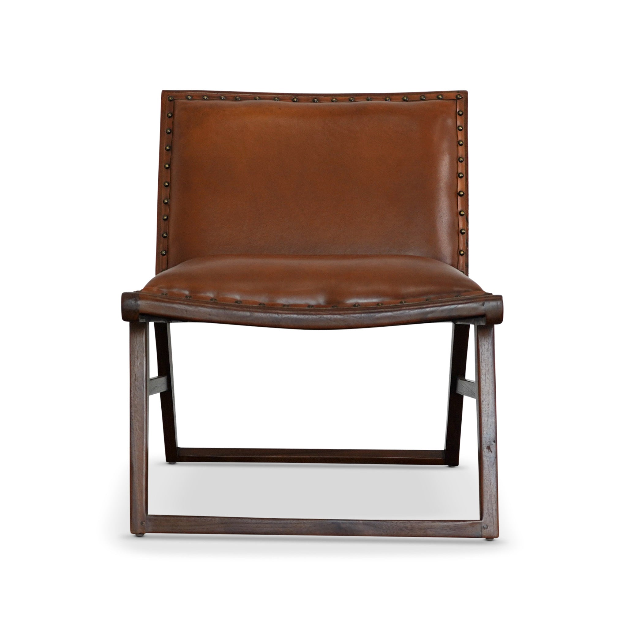 Everett Tan Leather Lounge Chair