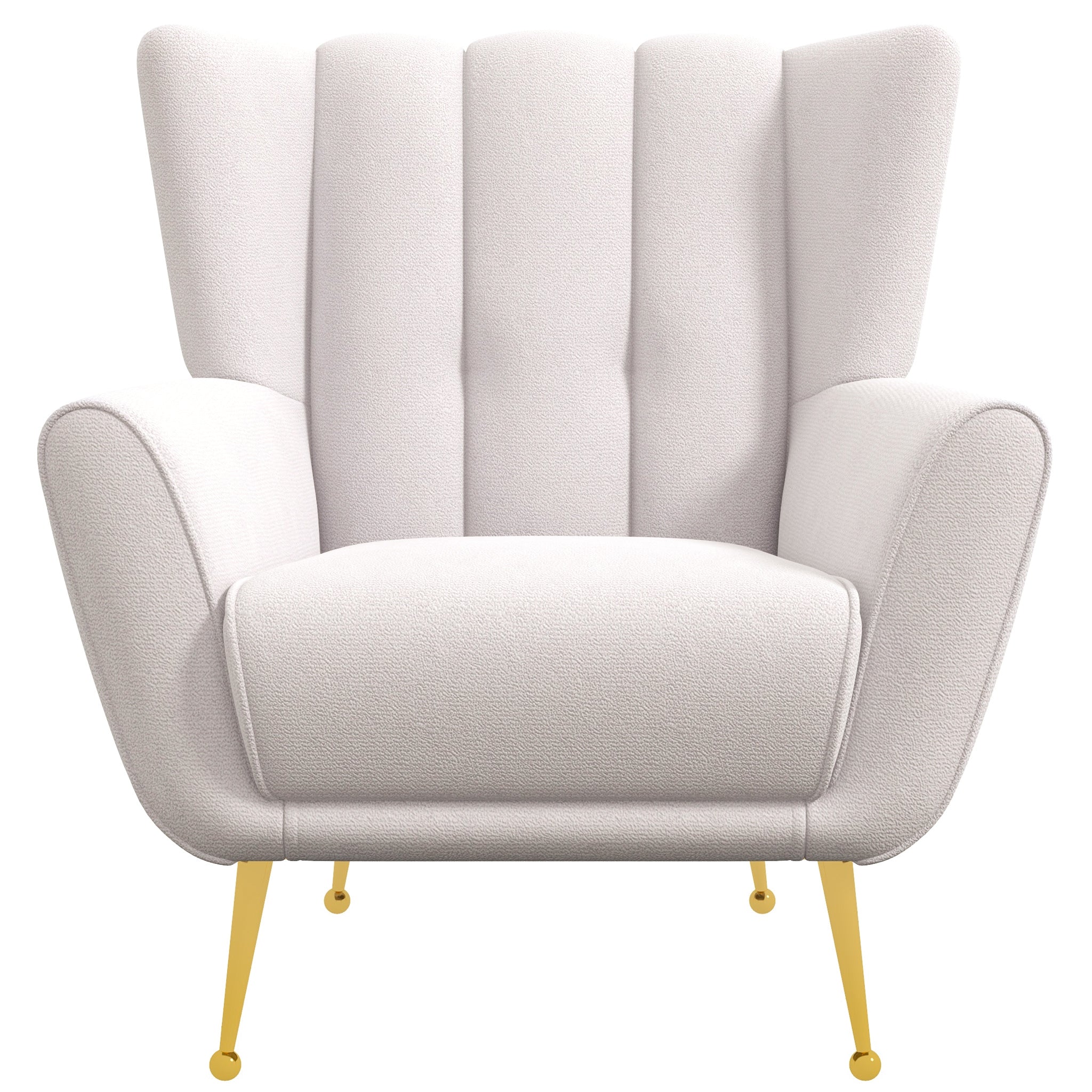 Gianna Tufted French Beige Boucle Armchair