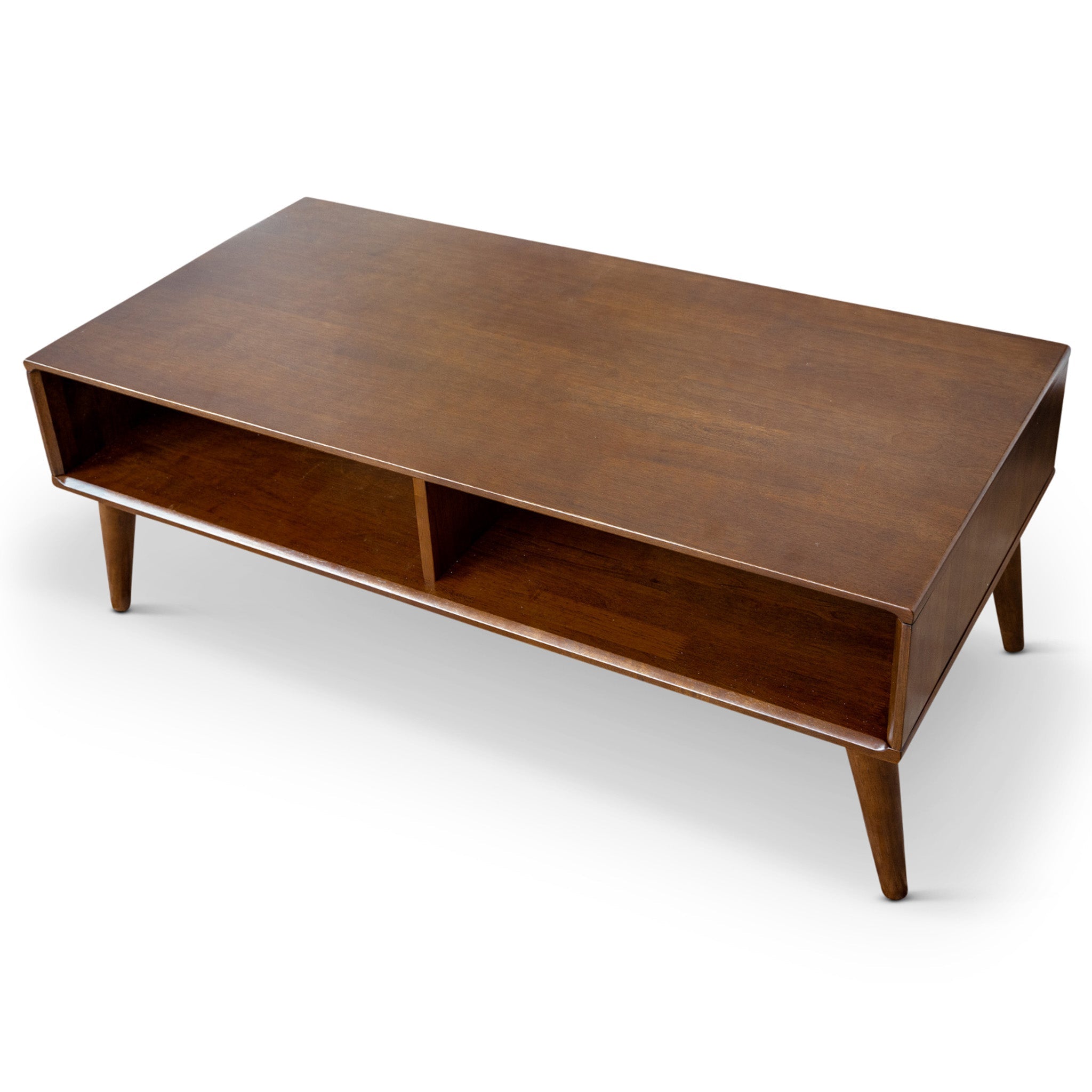 Hazel Solid Wood Walnut Brown Coffee Table