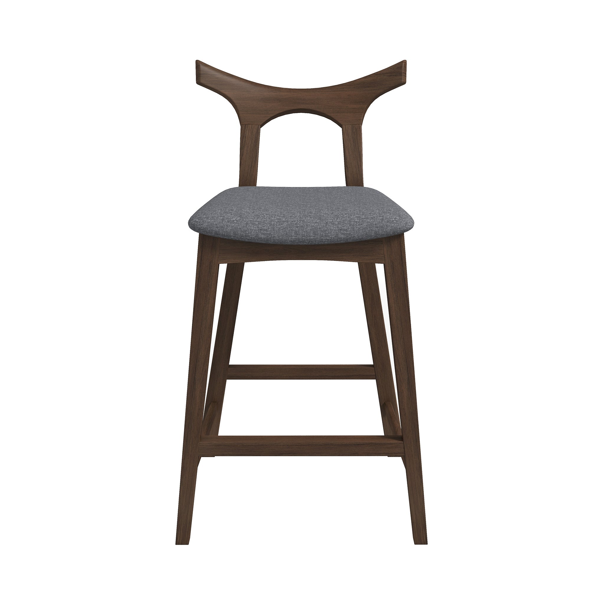 Hester Solid Wood Upholstered Square Bar Chair (Set Of 2)