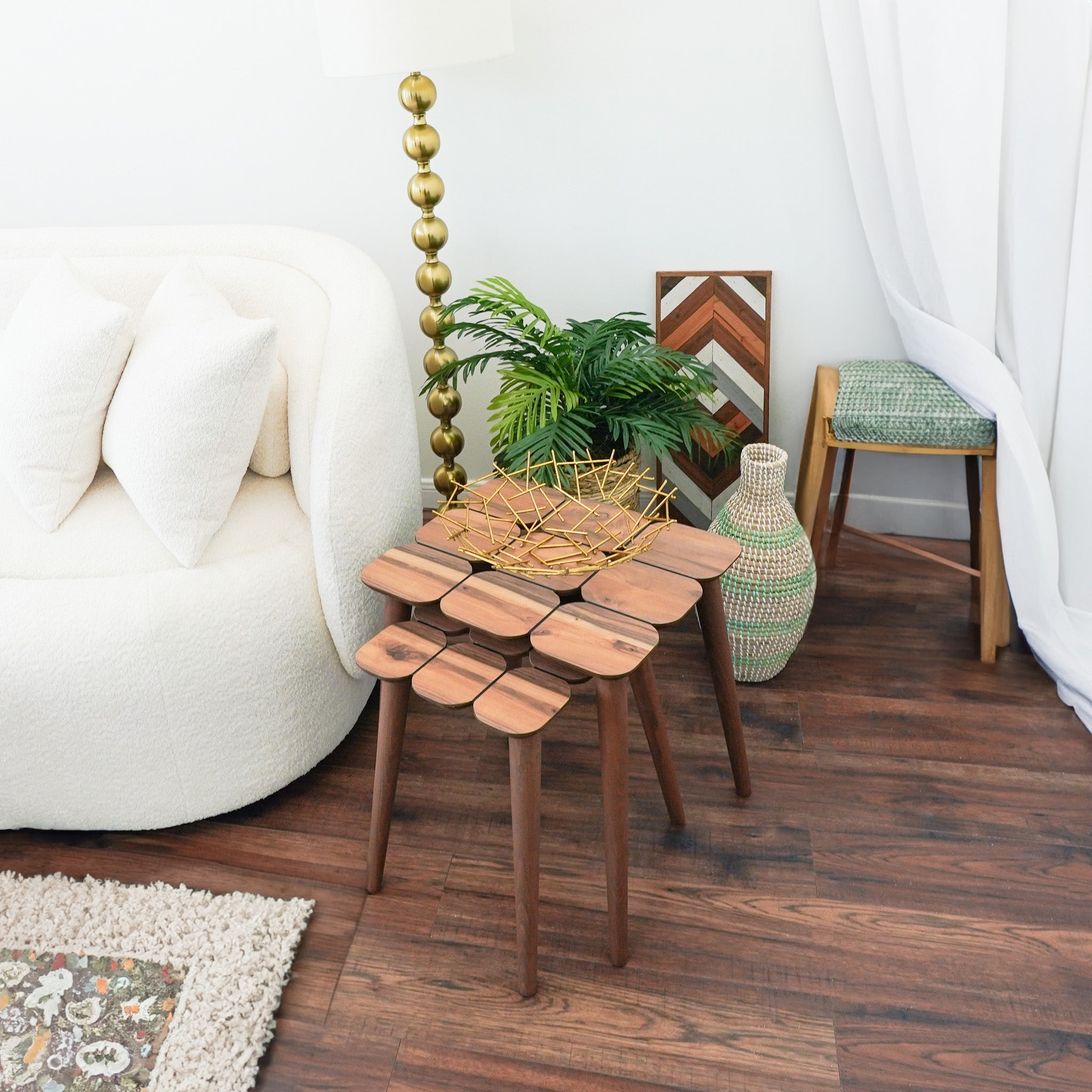 Hilson  Walnut Nesting Table