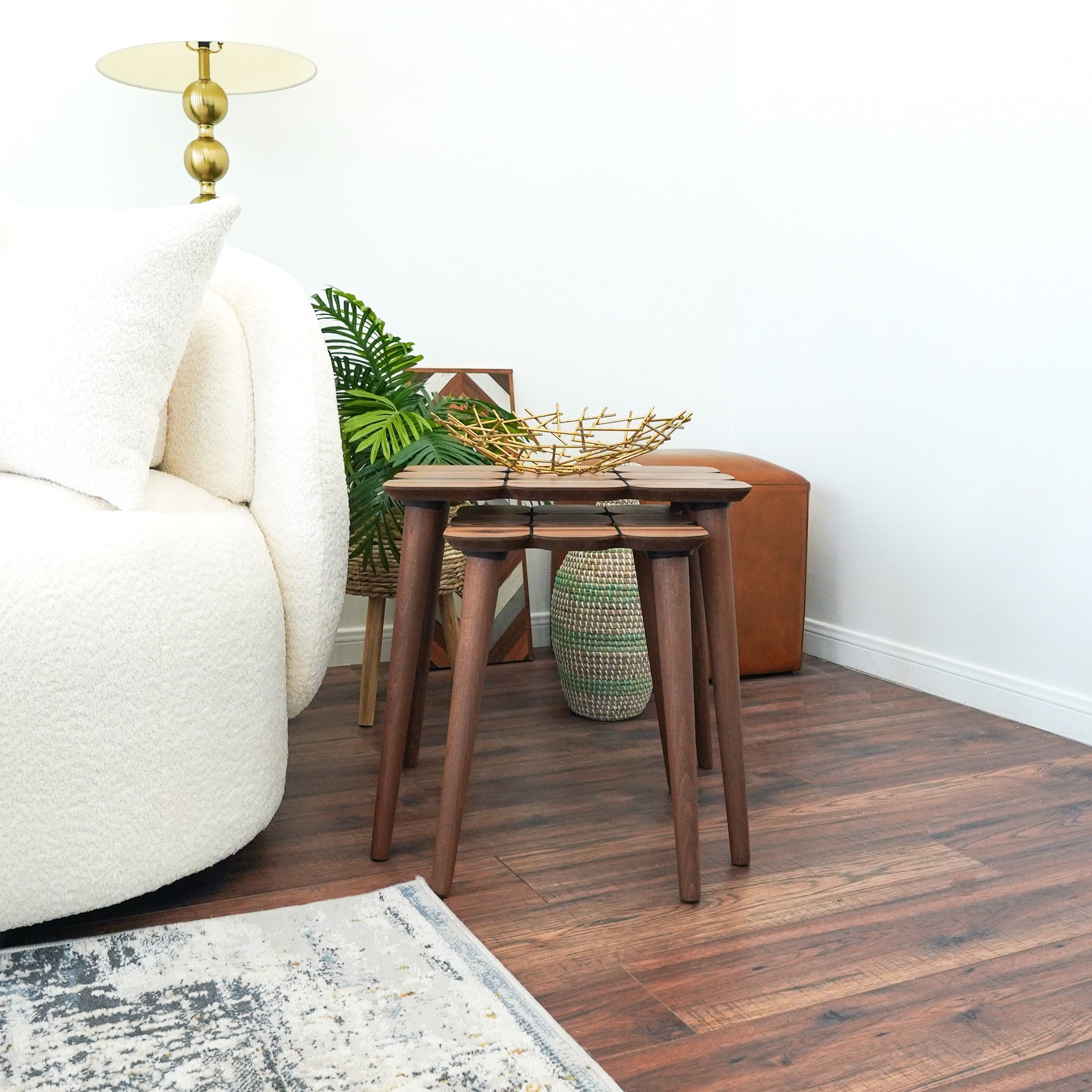 Hilson  Walnut Nesting Table