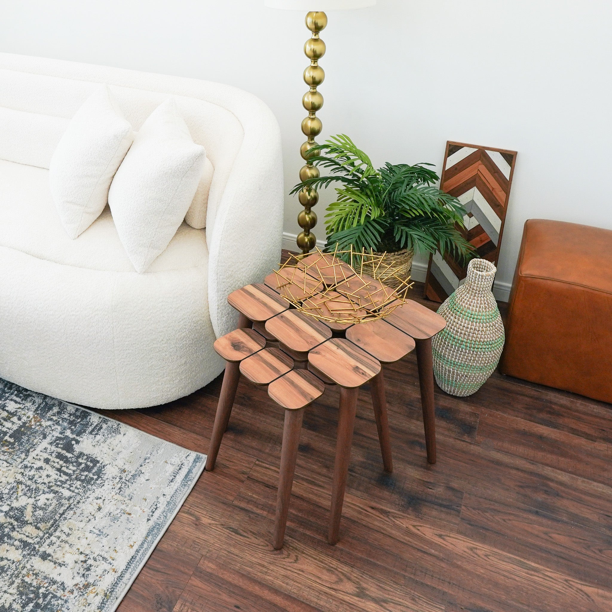 Hilson  Walnut Nesting Table