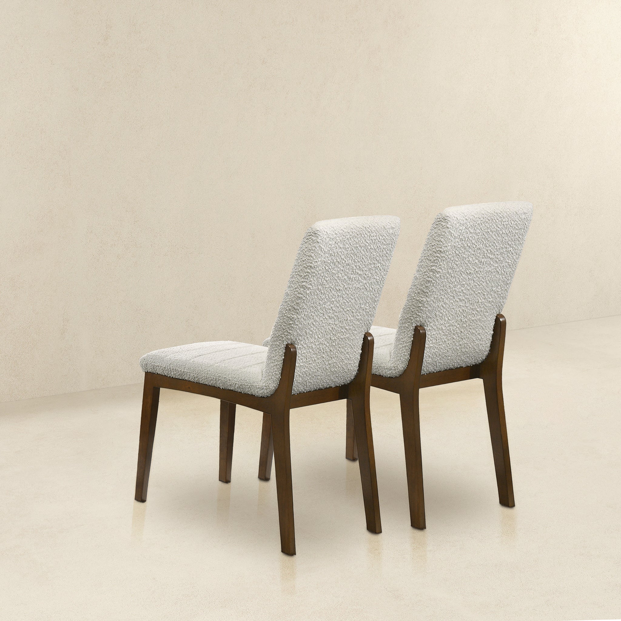 Ines White Boucle Dining Chair (Set Of 2)