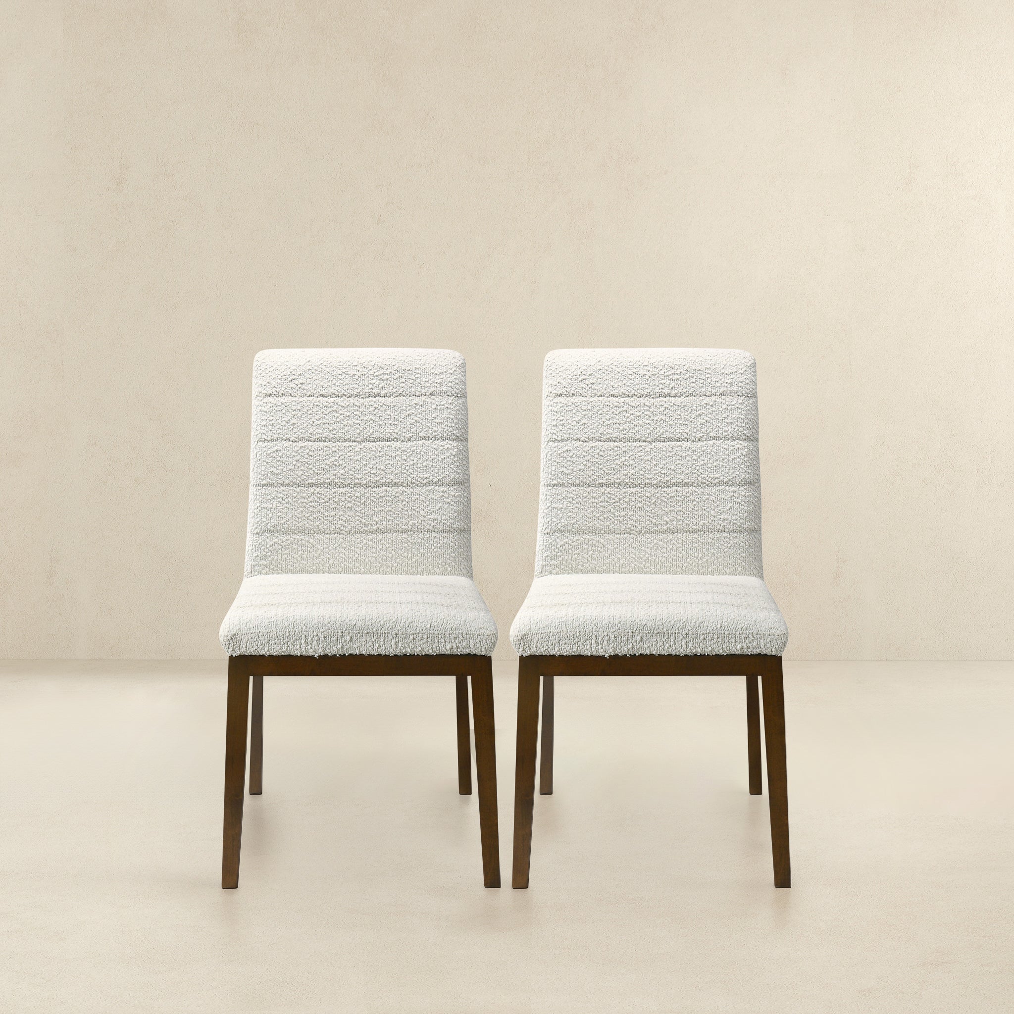 Ines White Boucle Dining Chair (Set Of 2)