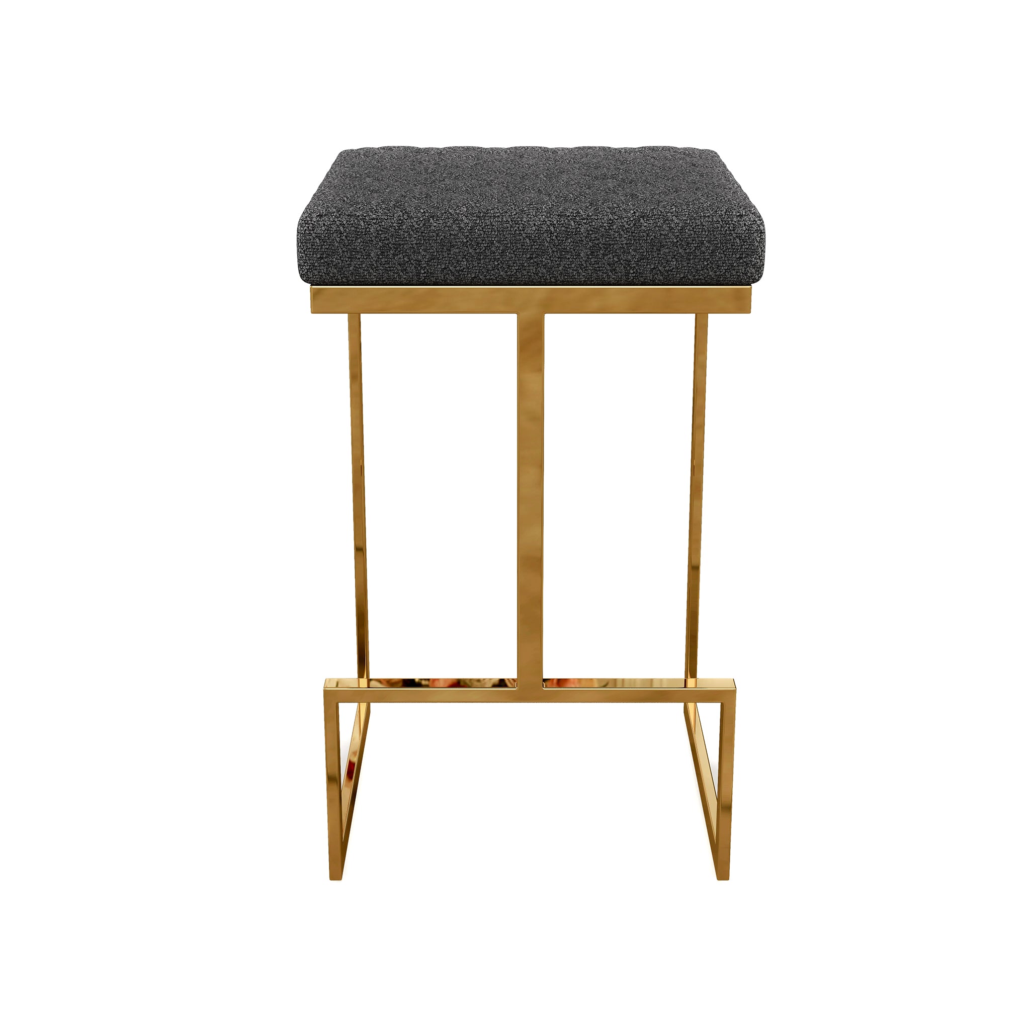 Joel Mid Century Modern Luxury Upholstered Stool