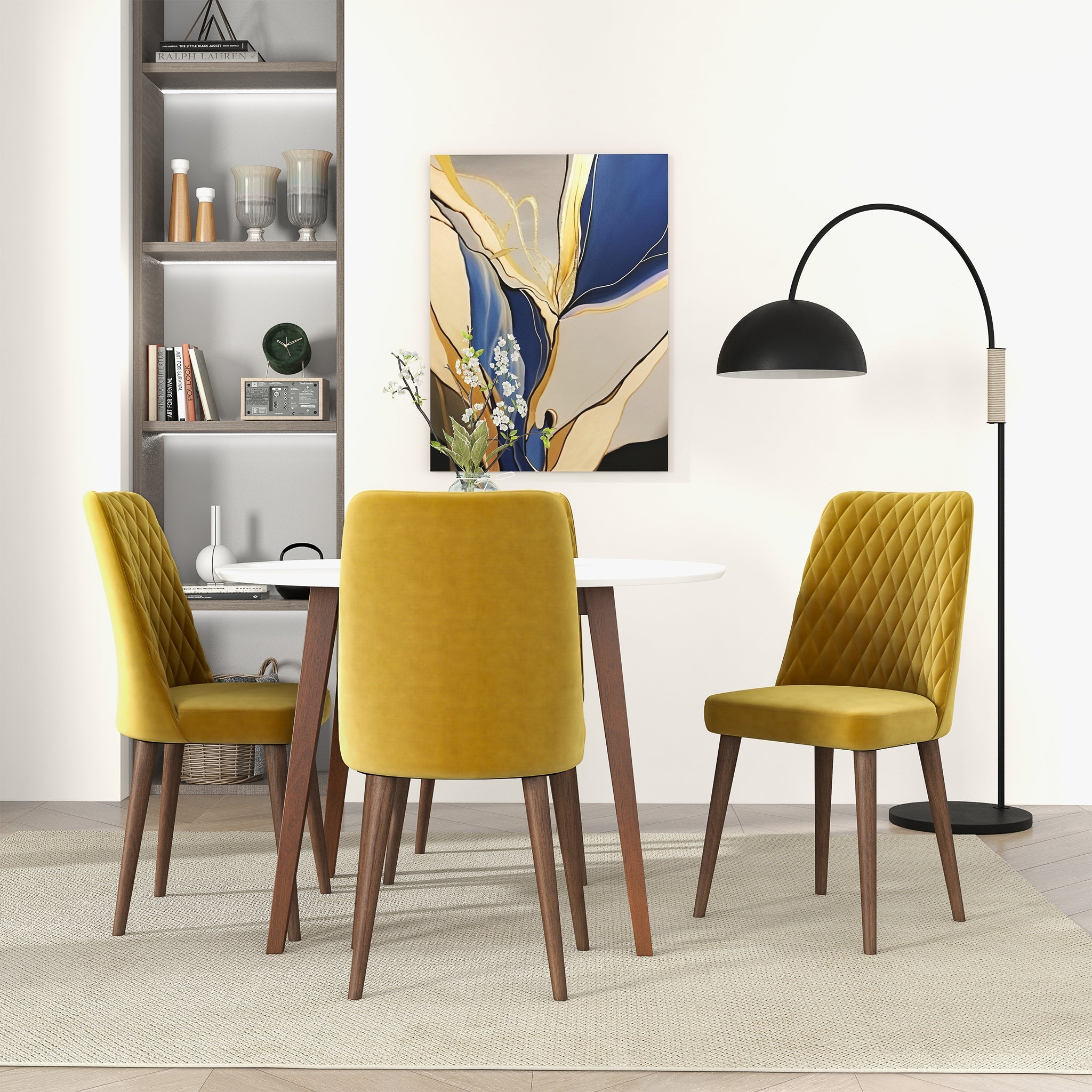 Katie  Gold Velvet Dining Chair (Set Of 2)