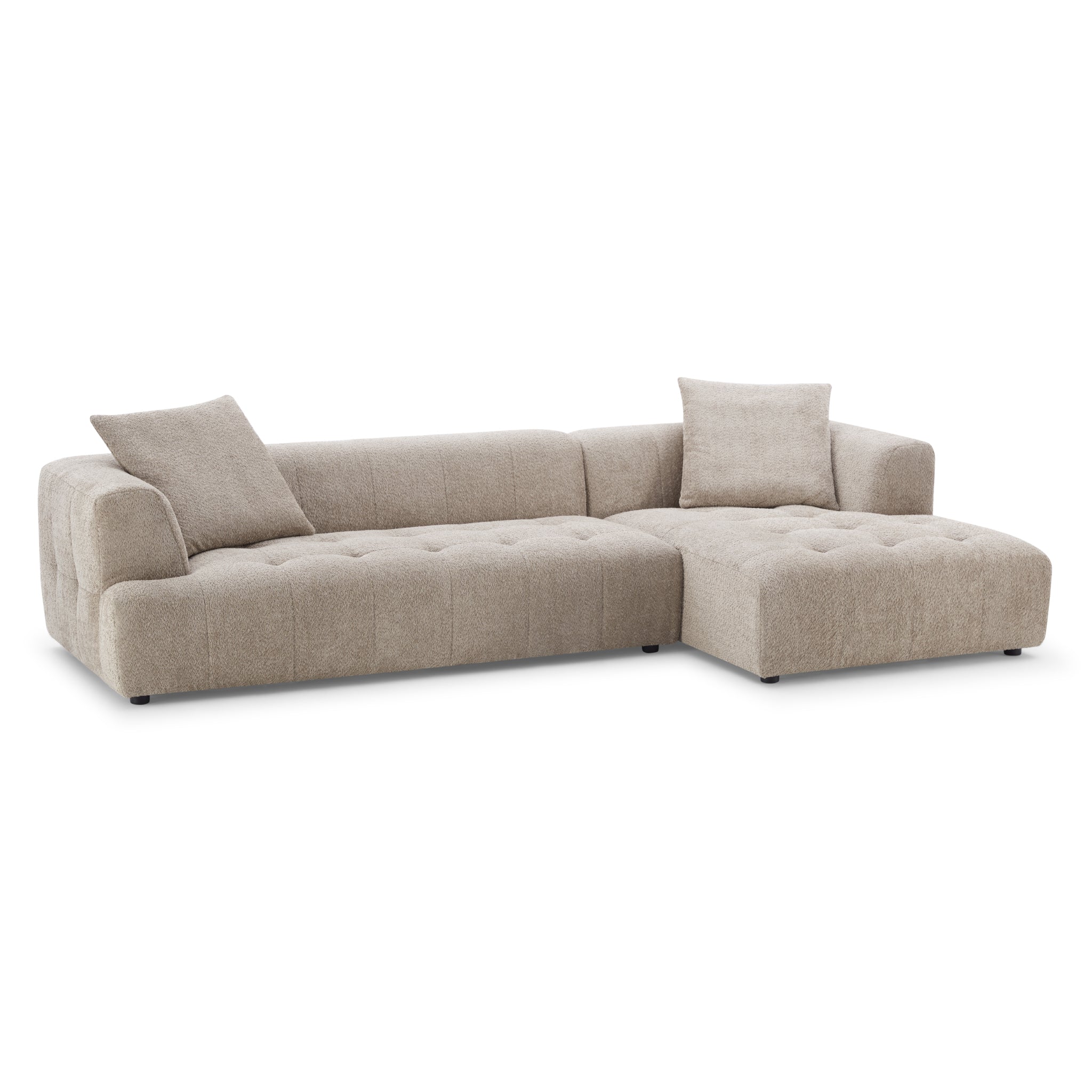 #Color_Mocha Boucle Sofa