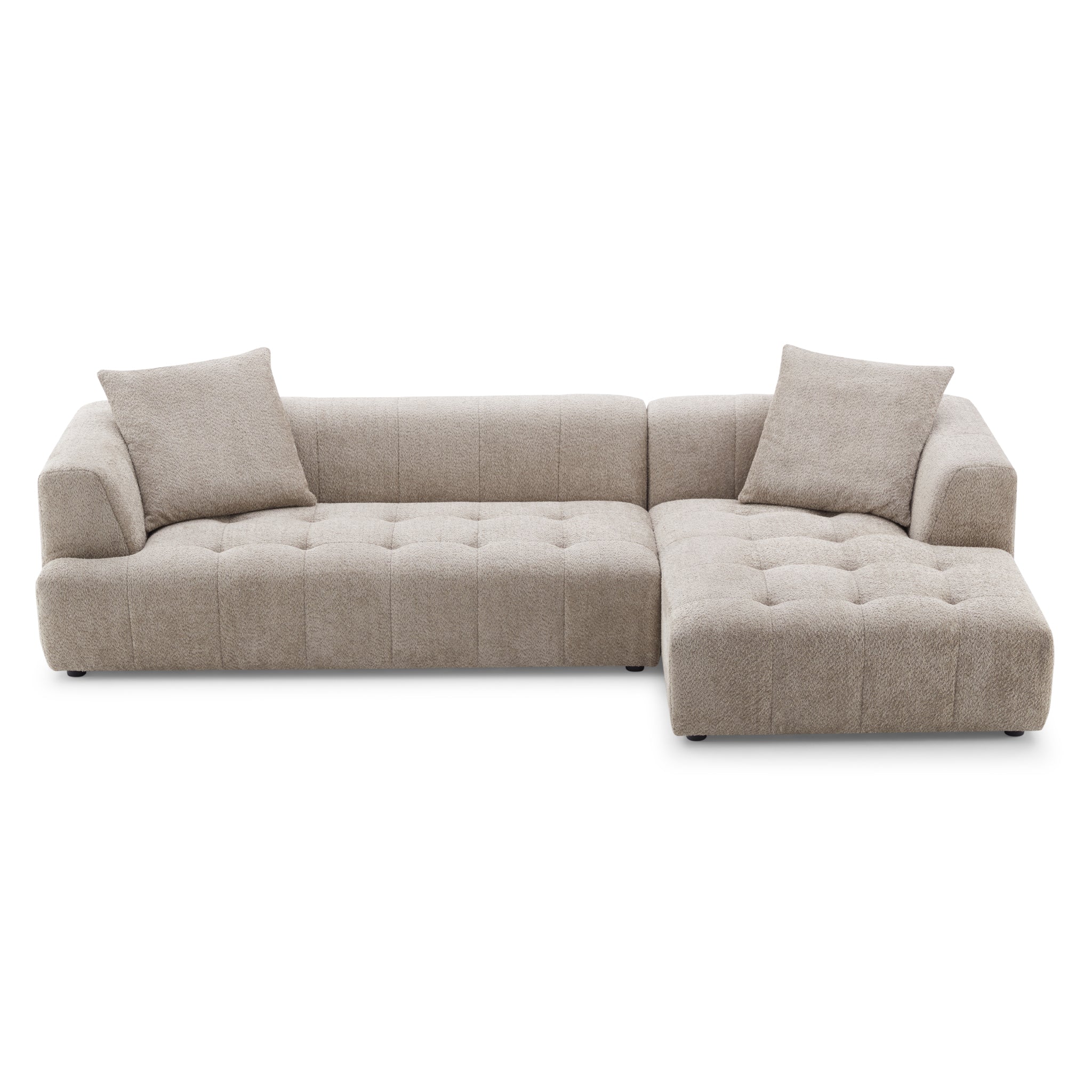 #Color_Mocha Boucle Sofa