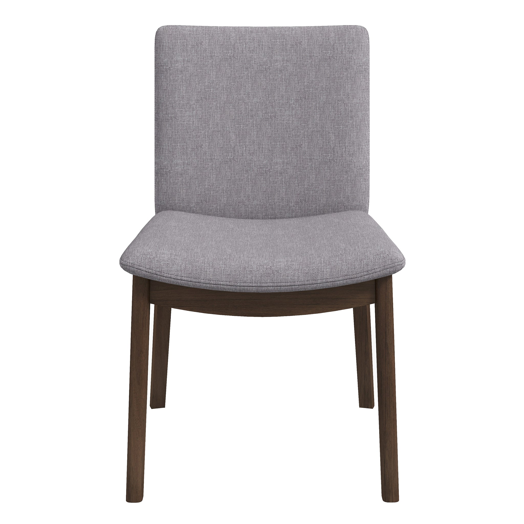 Laura  Light Grey Linen Solid Wood Dining Chair (Set Of 2)