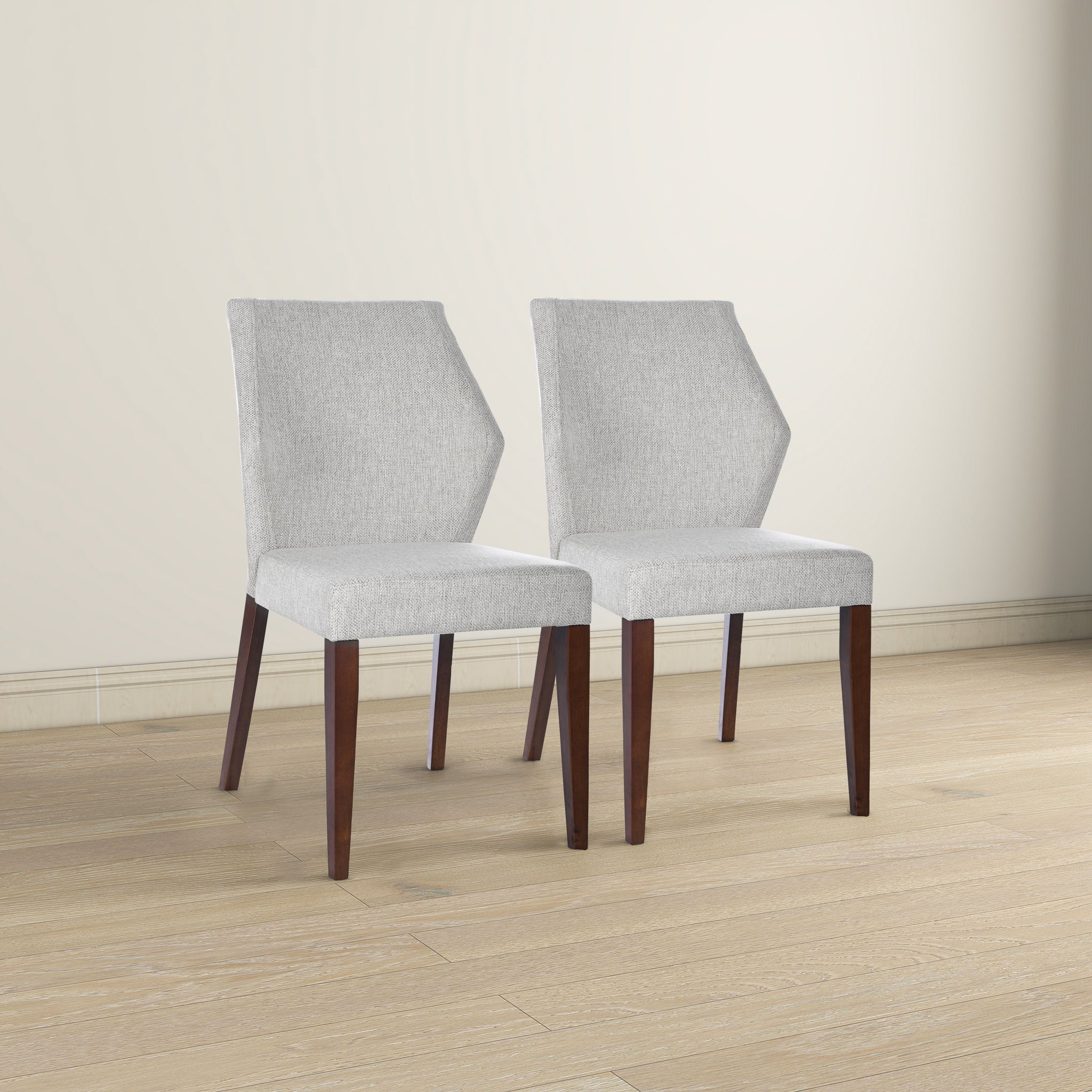 Luca Light Grey Fabric Dining Chair (Set Of 2)