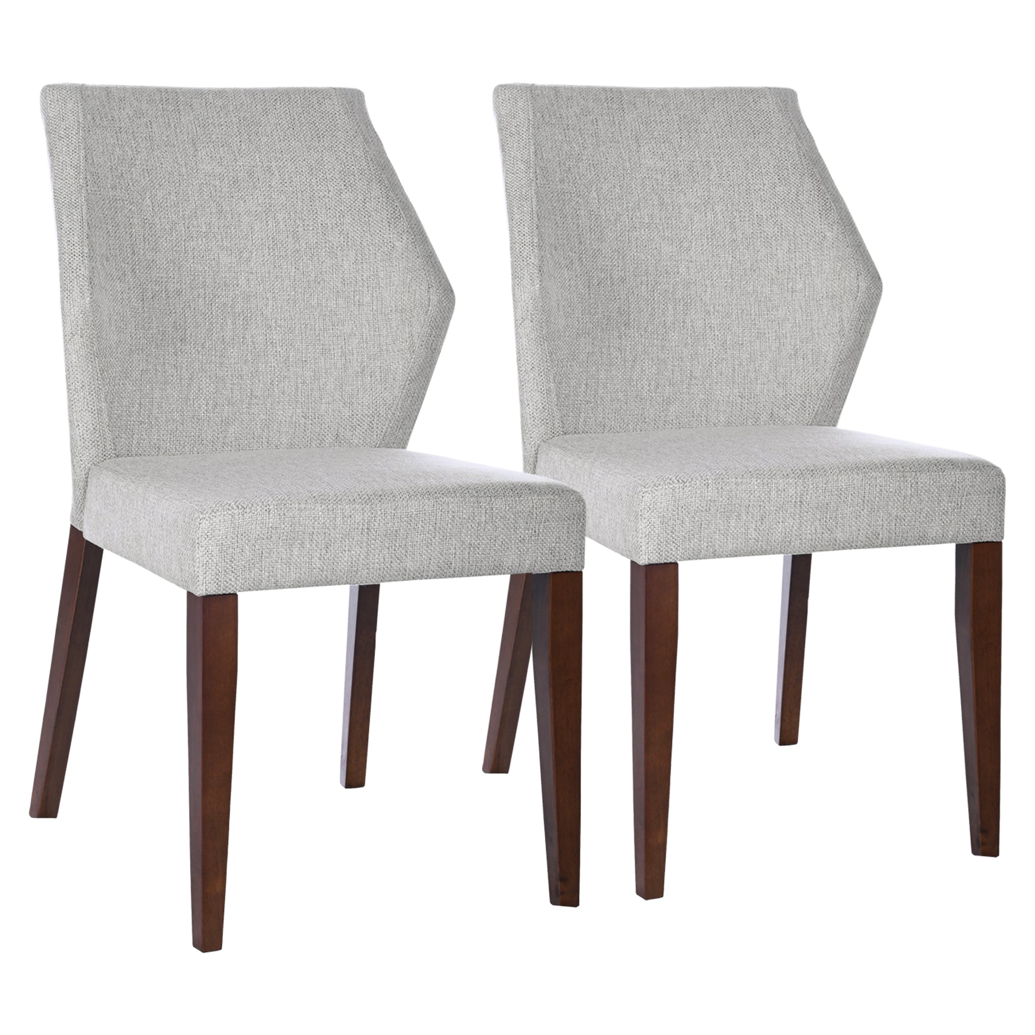 Luca Light Grey Fabric Dining Chair (Set Of 2)