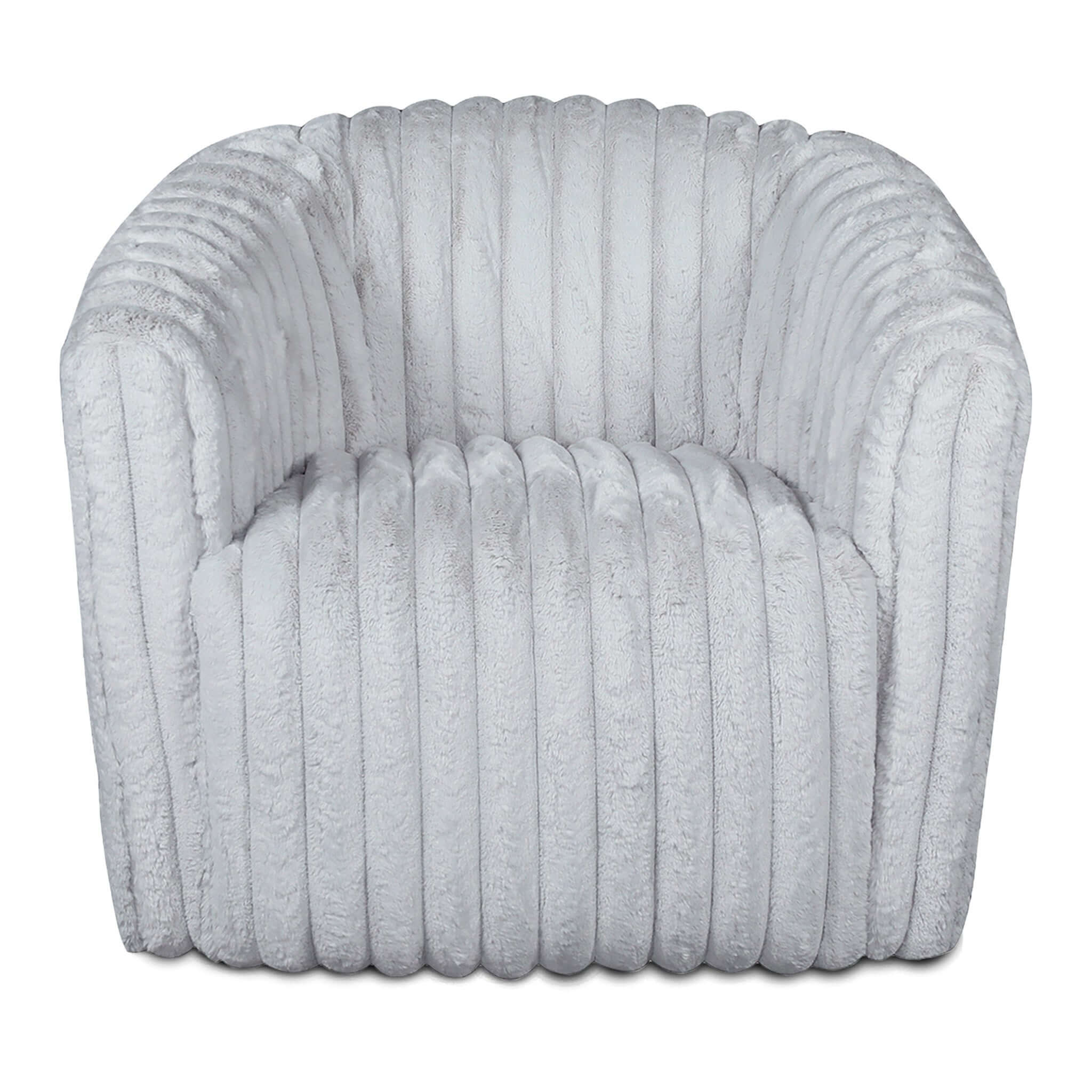 Mira Light Grey Velvet Swivel Chair