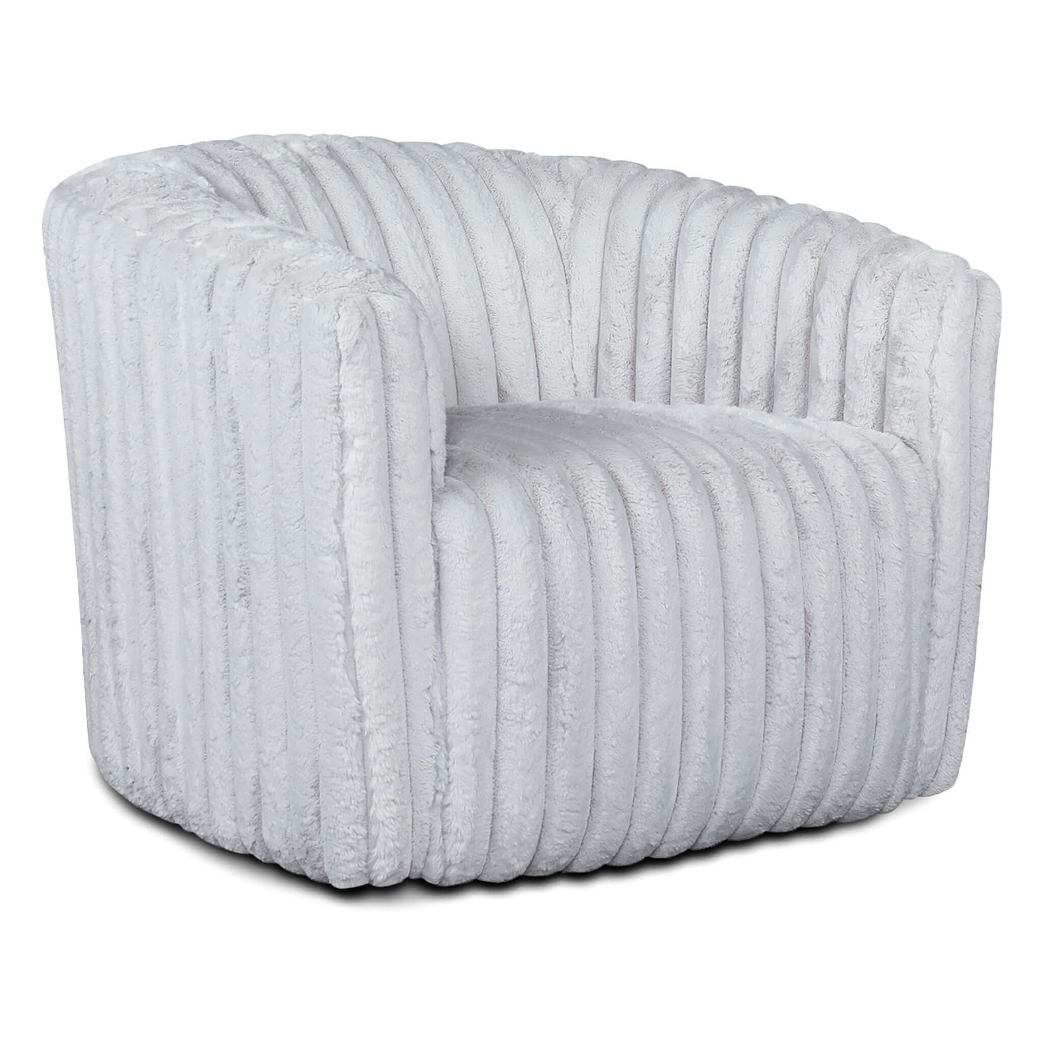 Mira Light Grey Velvet Swivel Chair