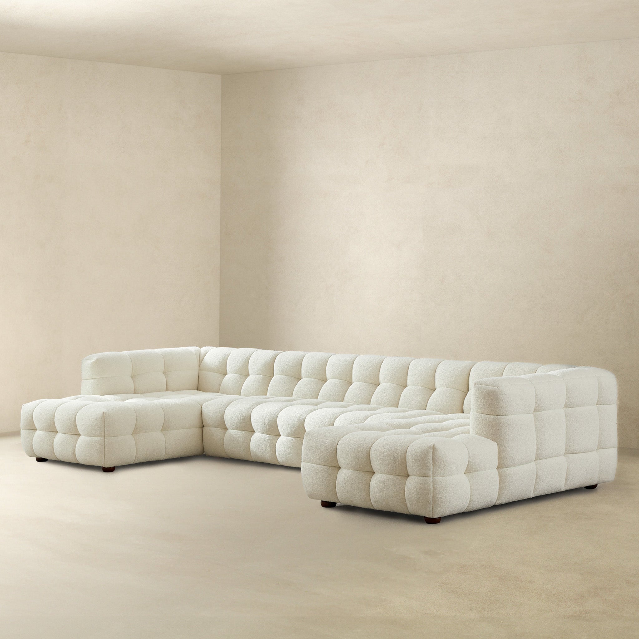 Morrison U Shape Corner Sofa (Cream Boucle)