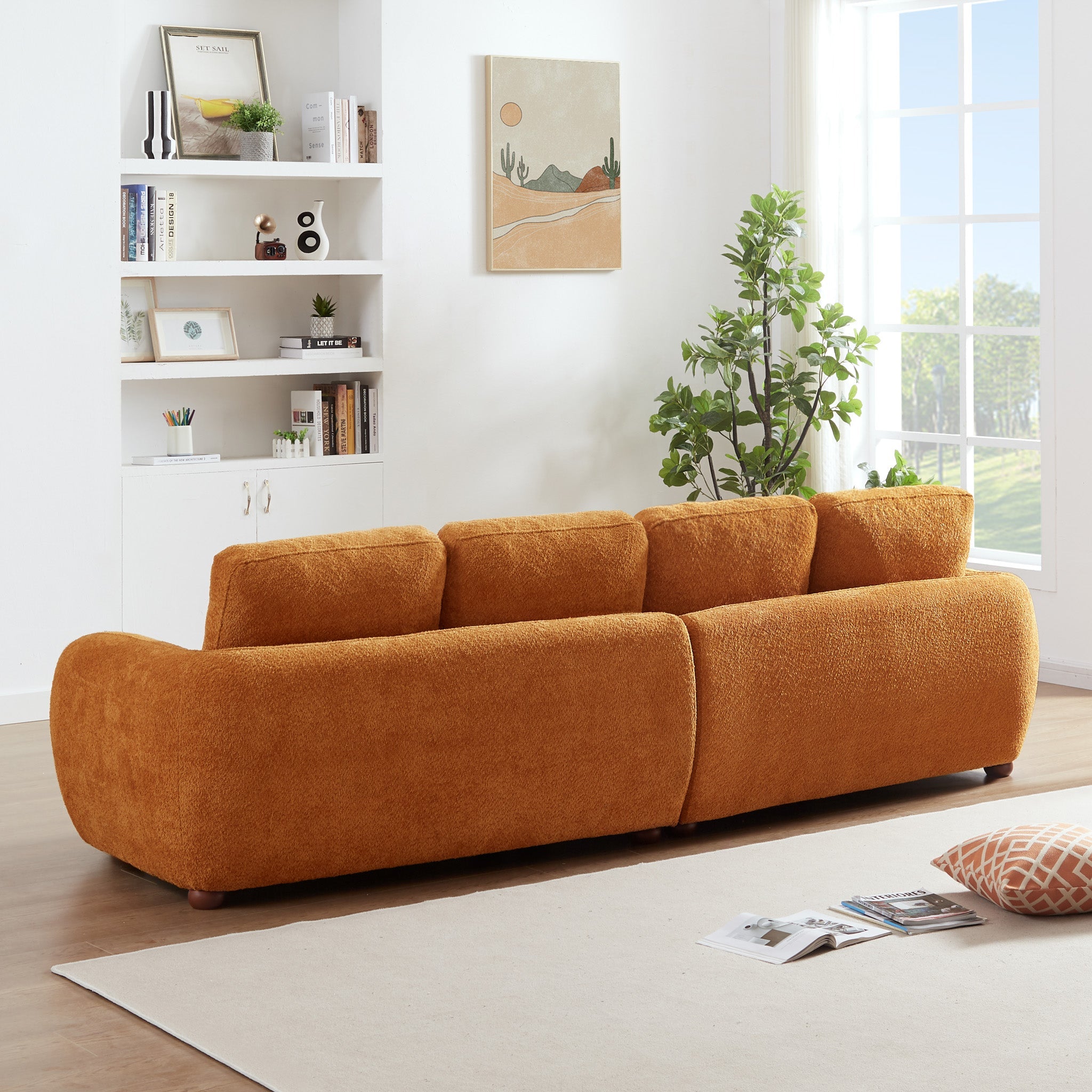 Paton  114.5'' Boucle Fabric Sofa