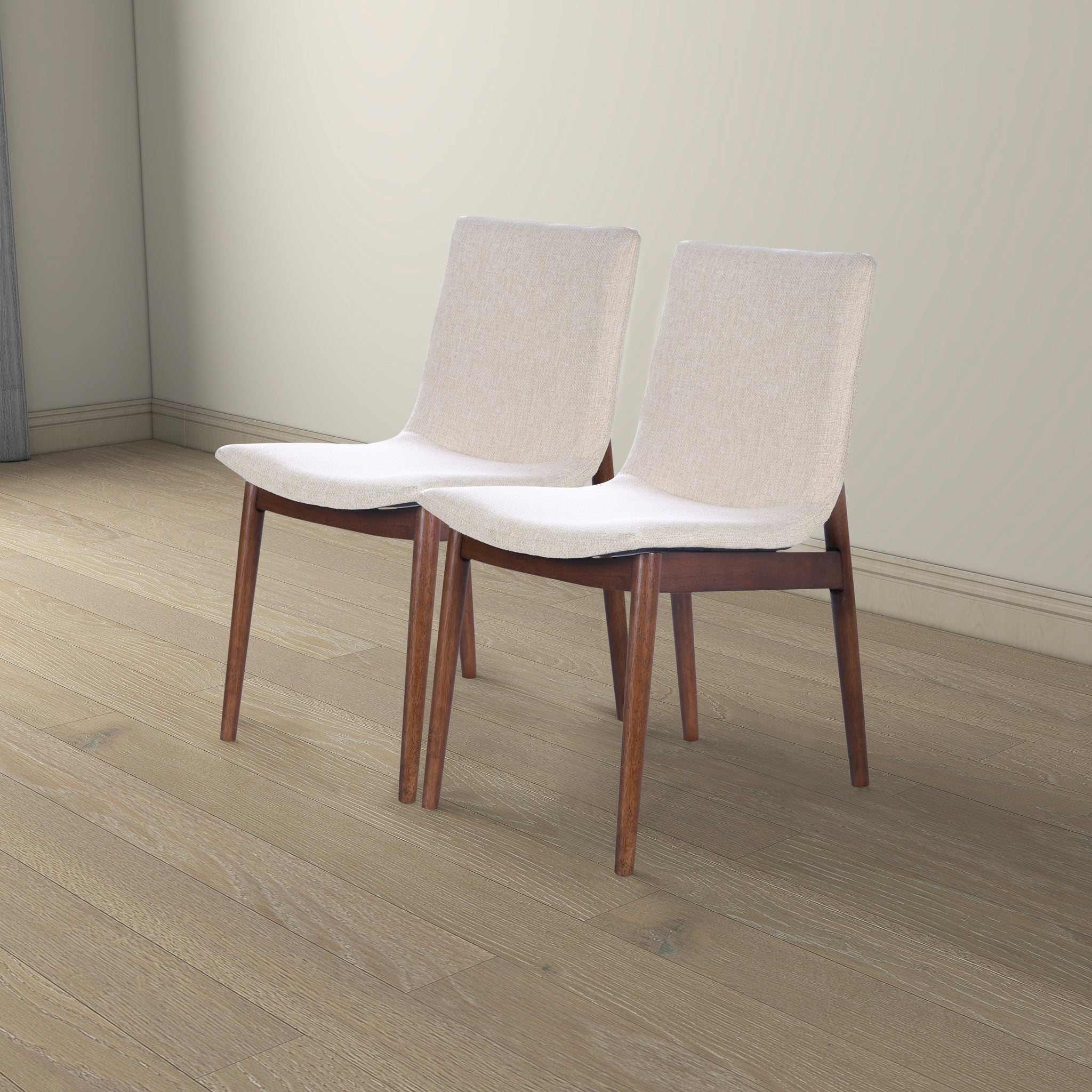 Ravel Beige Fabric Dining Chair Set of 2