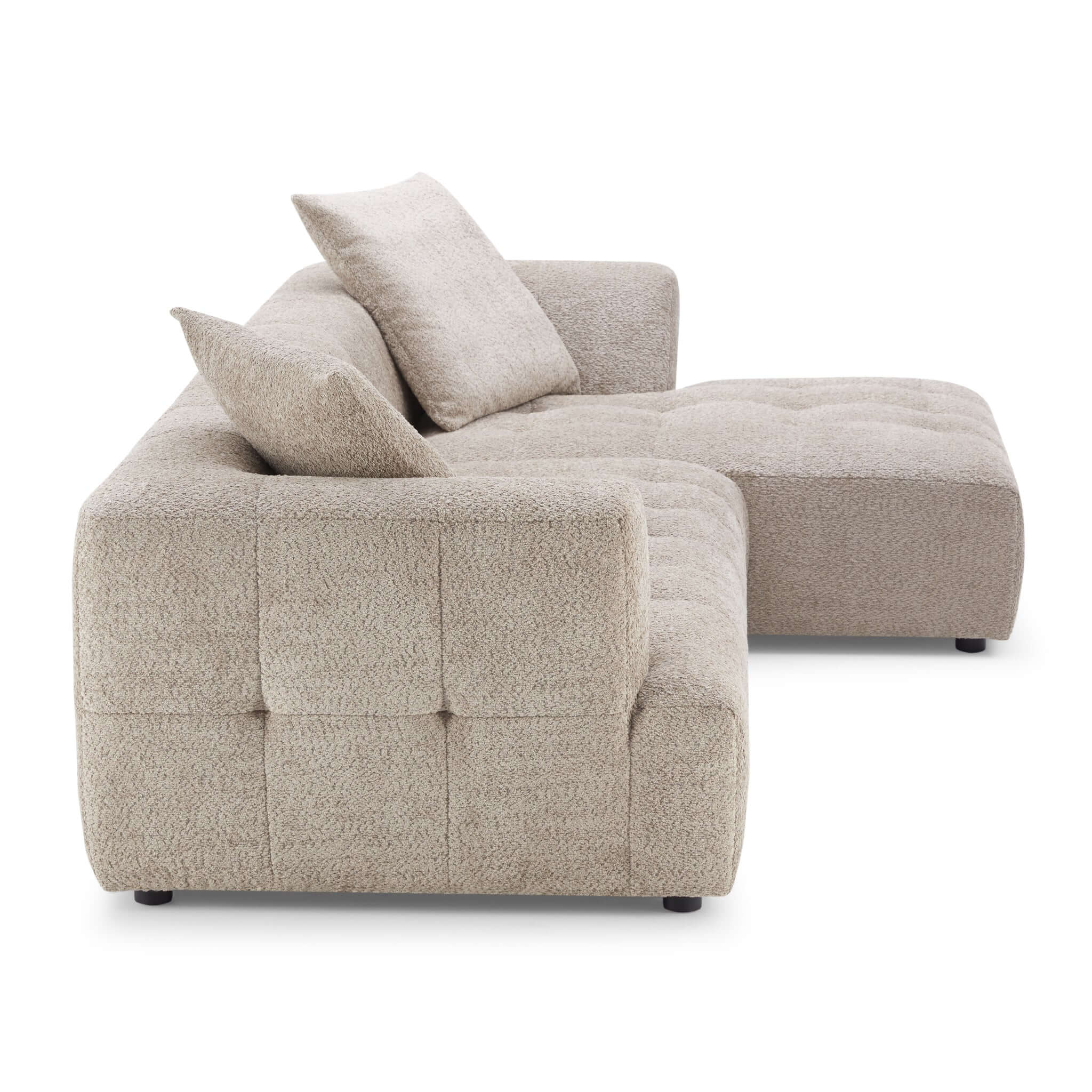 #Color_Mocha Boucle Sofa