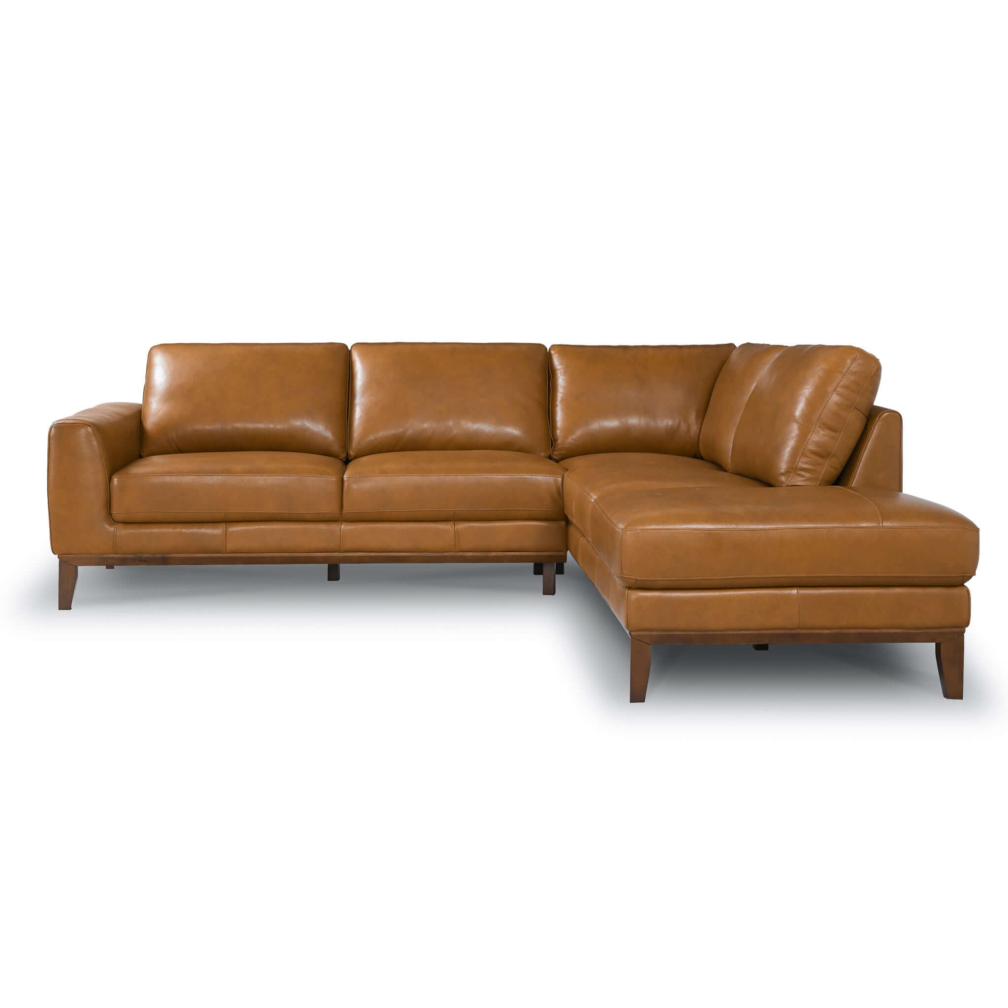 London  Leather Sectional Sofa Right Facing