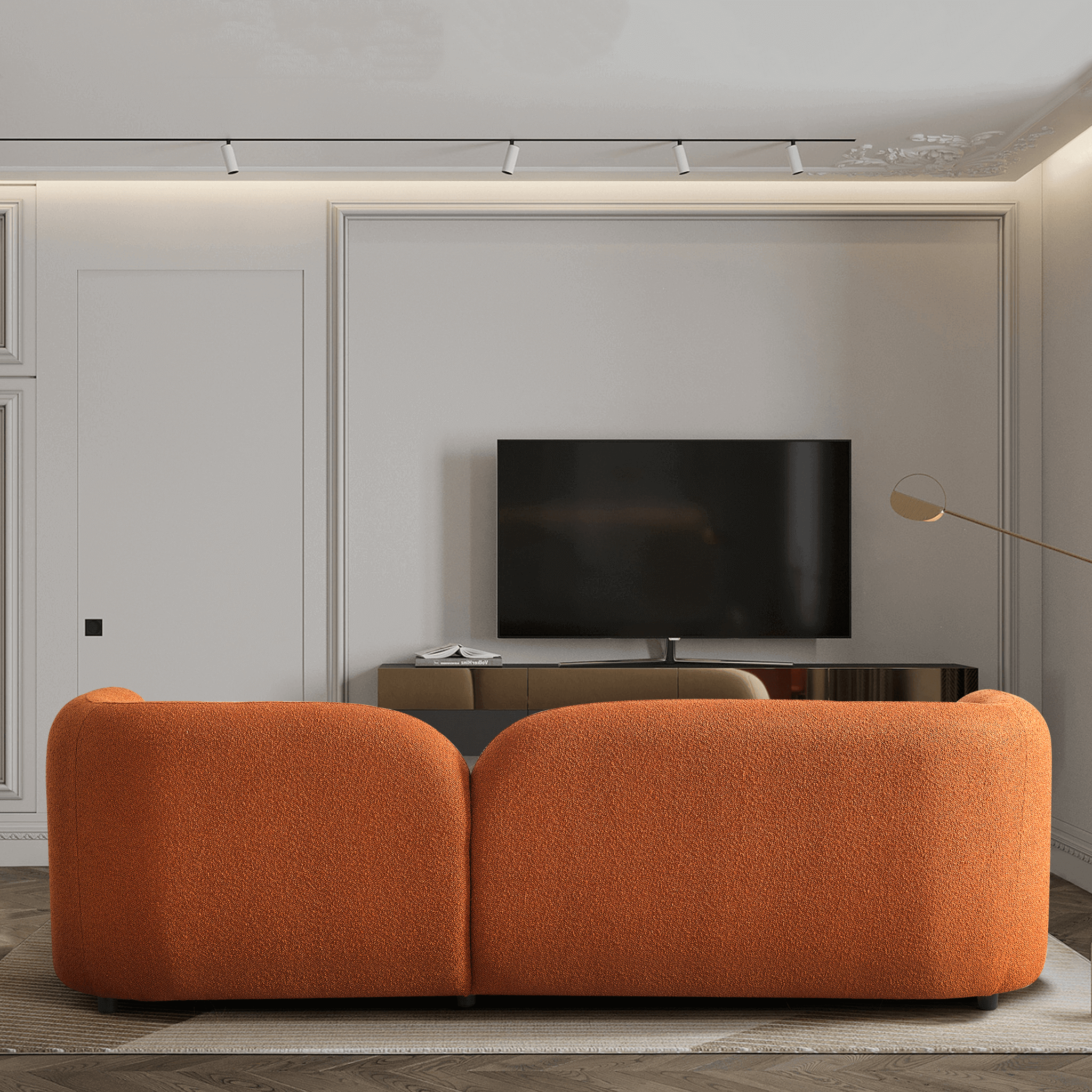 Donna Japandi Style Boucle Sofa