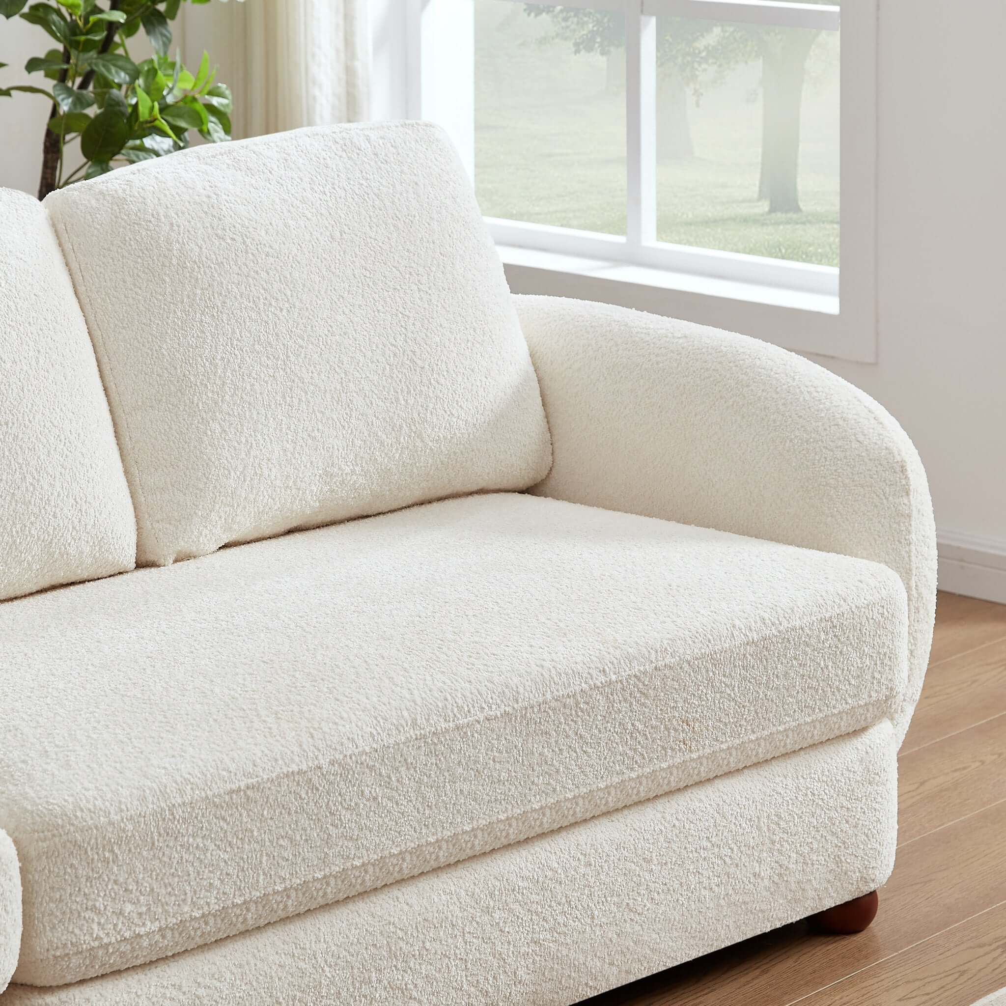 Paton  114.5'' Boucle Fabric Sofa