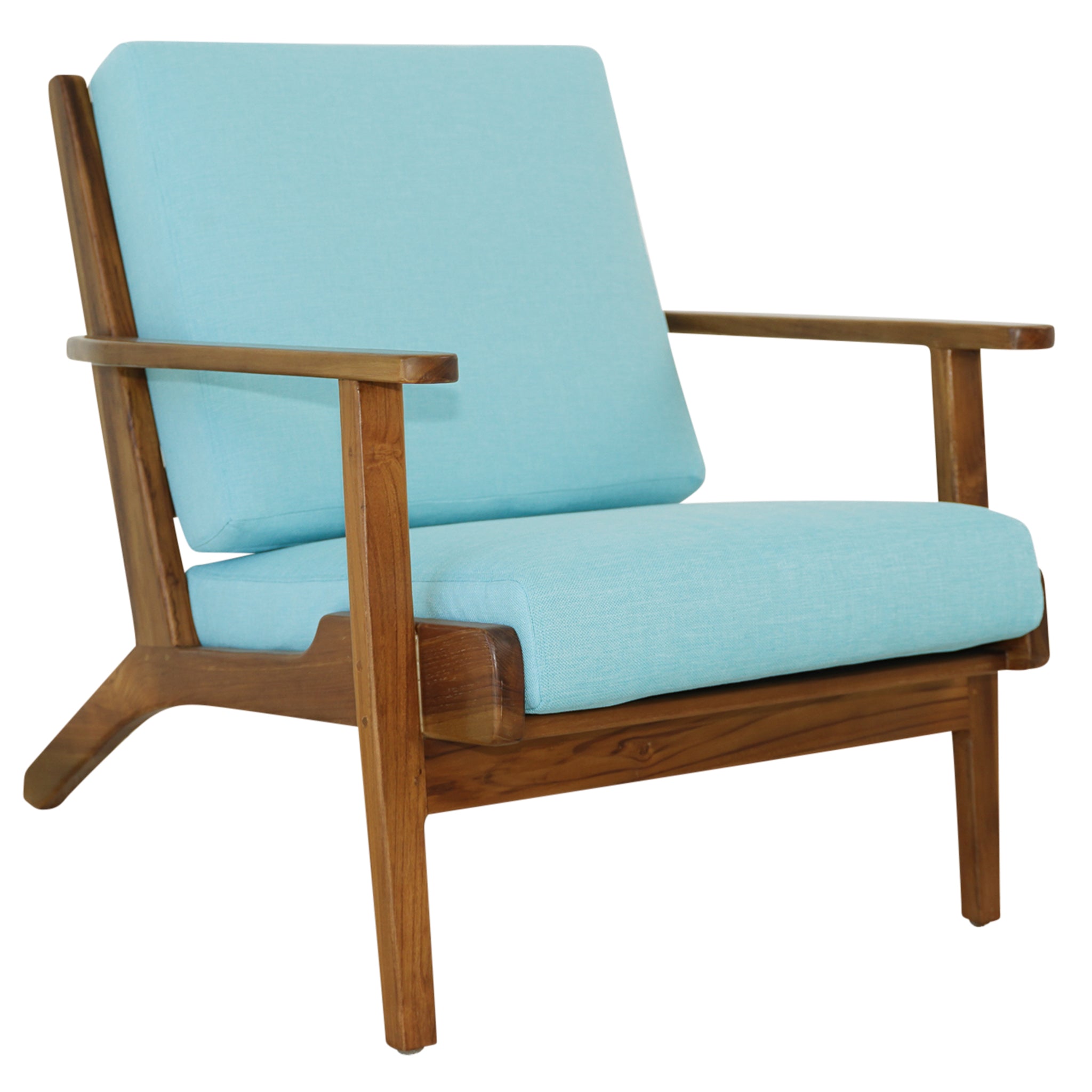 #Color_Sky Blue Connor Mid Century Modern Lounge Chair from